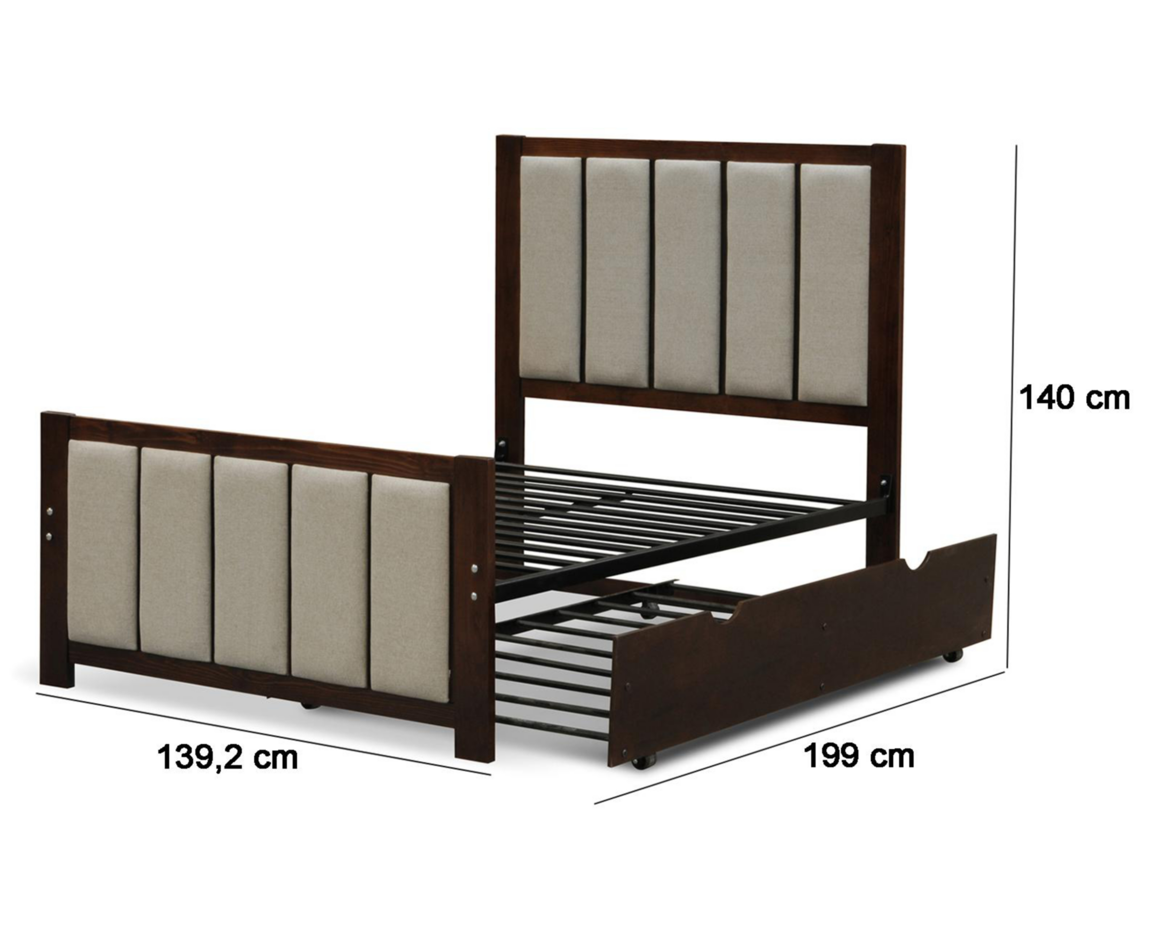 Foto 7 | Cama Matrimonial Barcelona de Madera