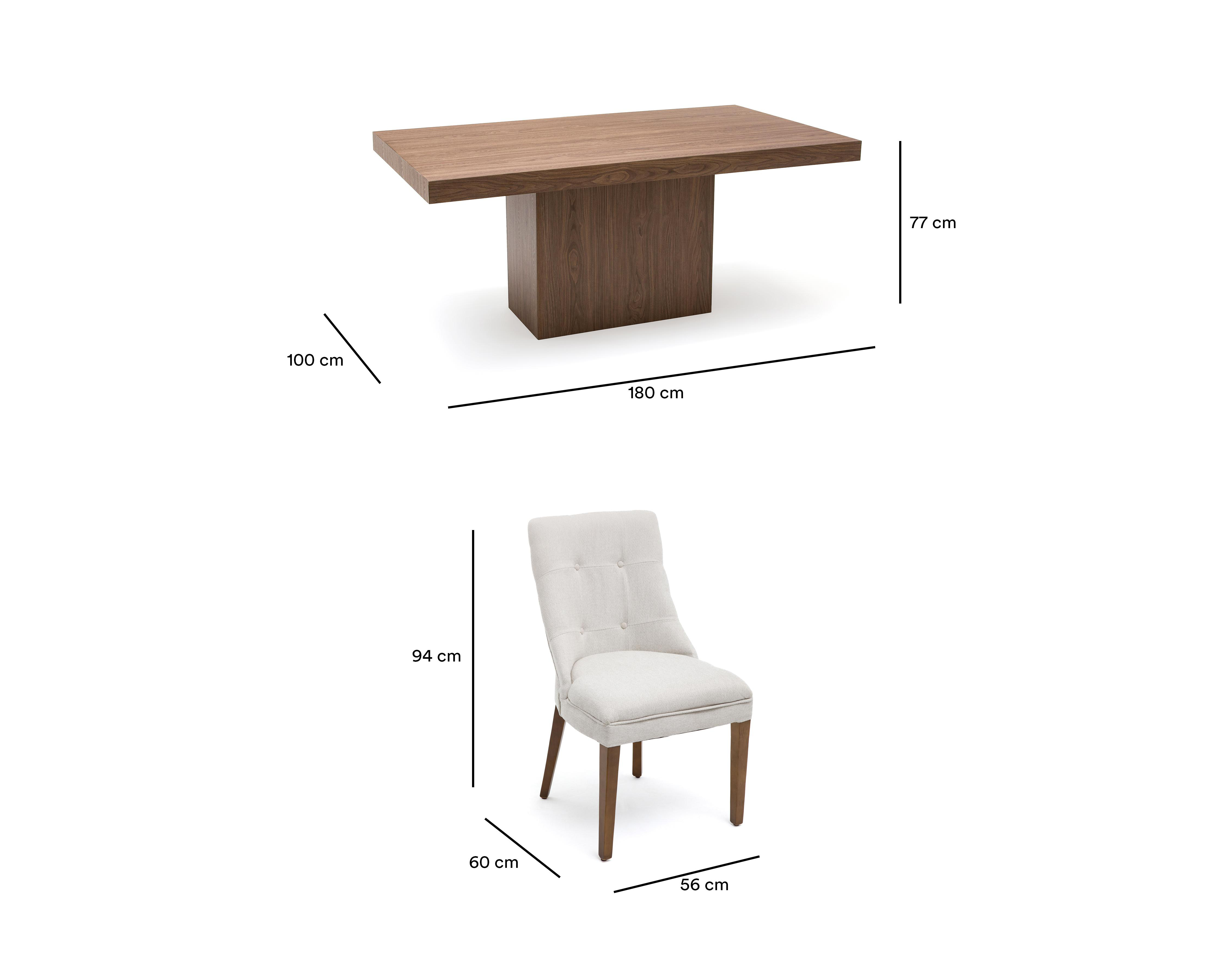 Foto 7 pulgar | Comedor Travis con 6 Sillas