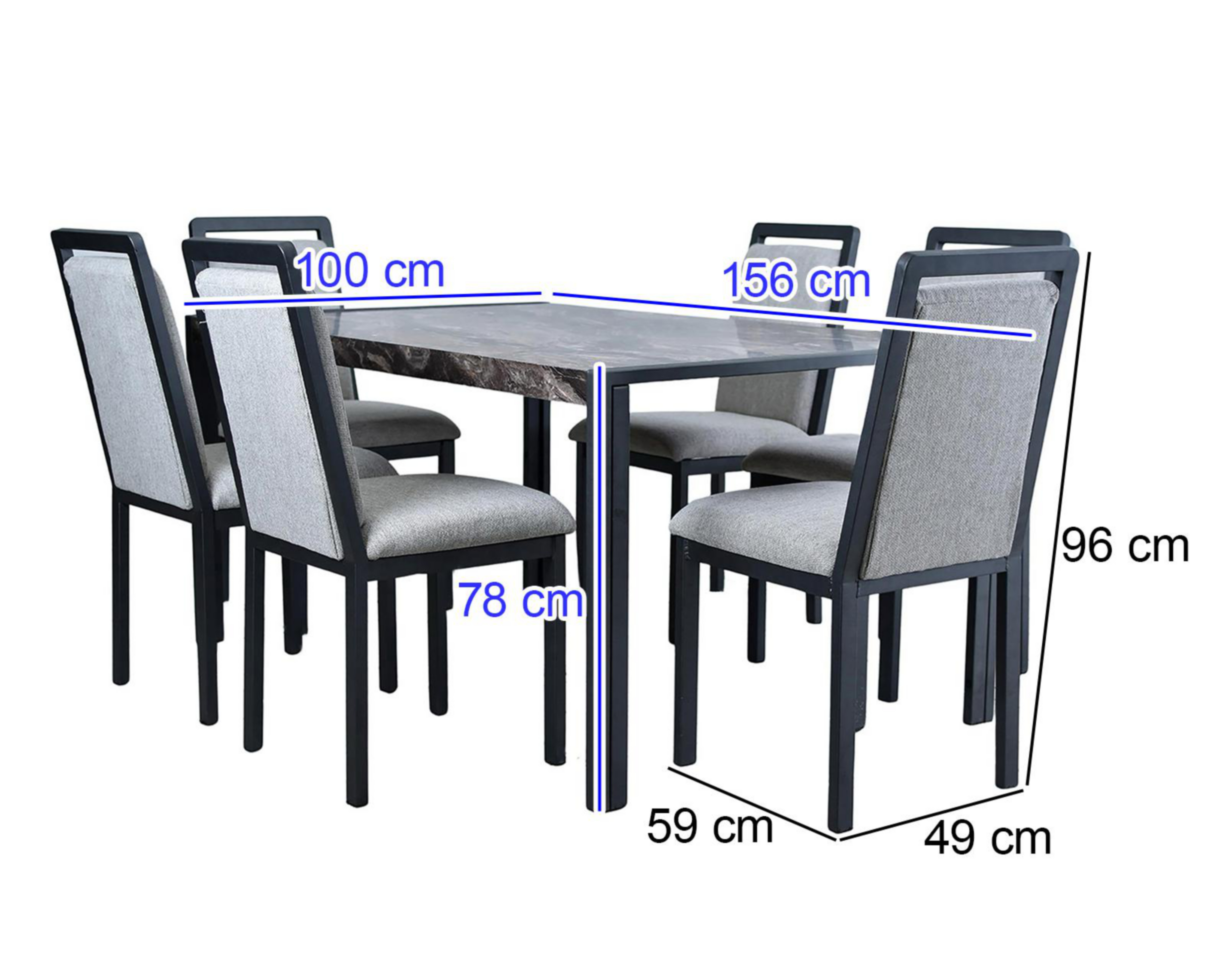 Foto 6 pulgar | Comedor Britania con 6 Sillas