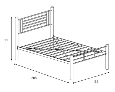 Foto 4 | Base para Cama Matrimonial Paulina de Metal