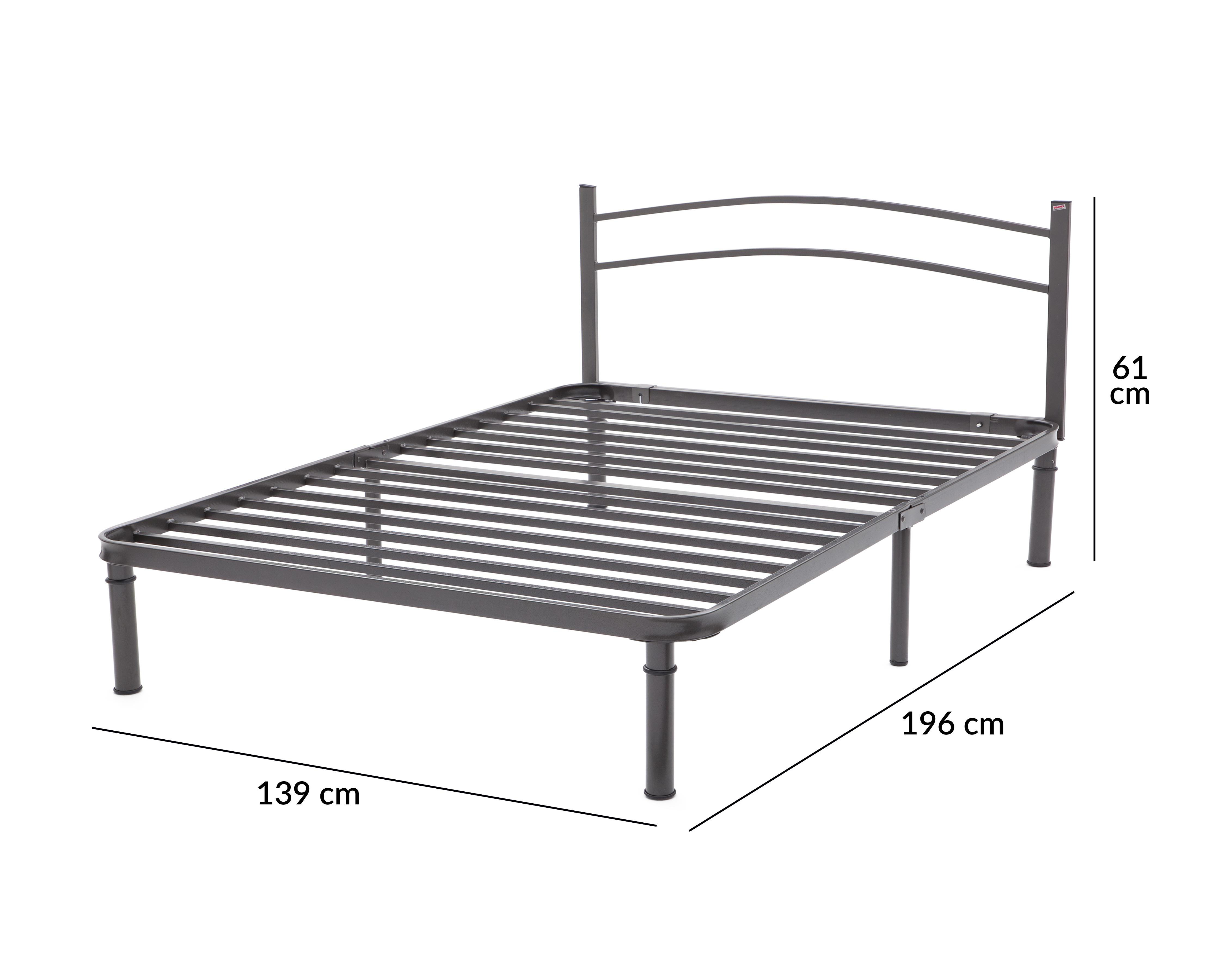 Foto 7 pulgar | Cama Matrimonial Aurora de Metal