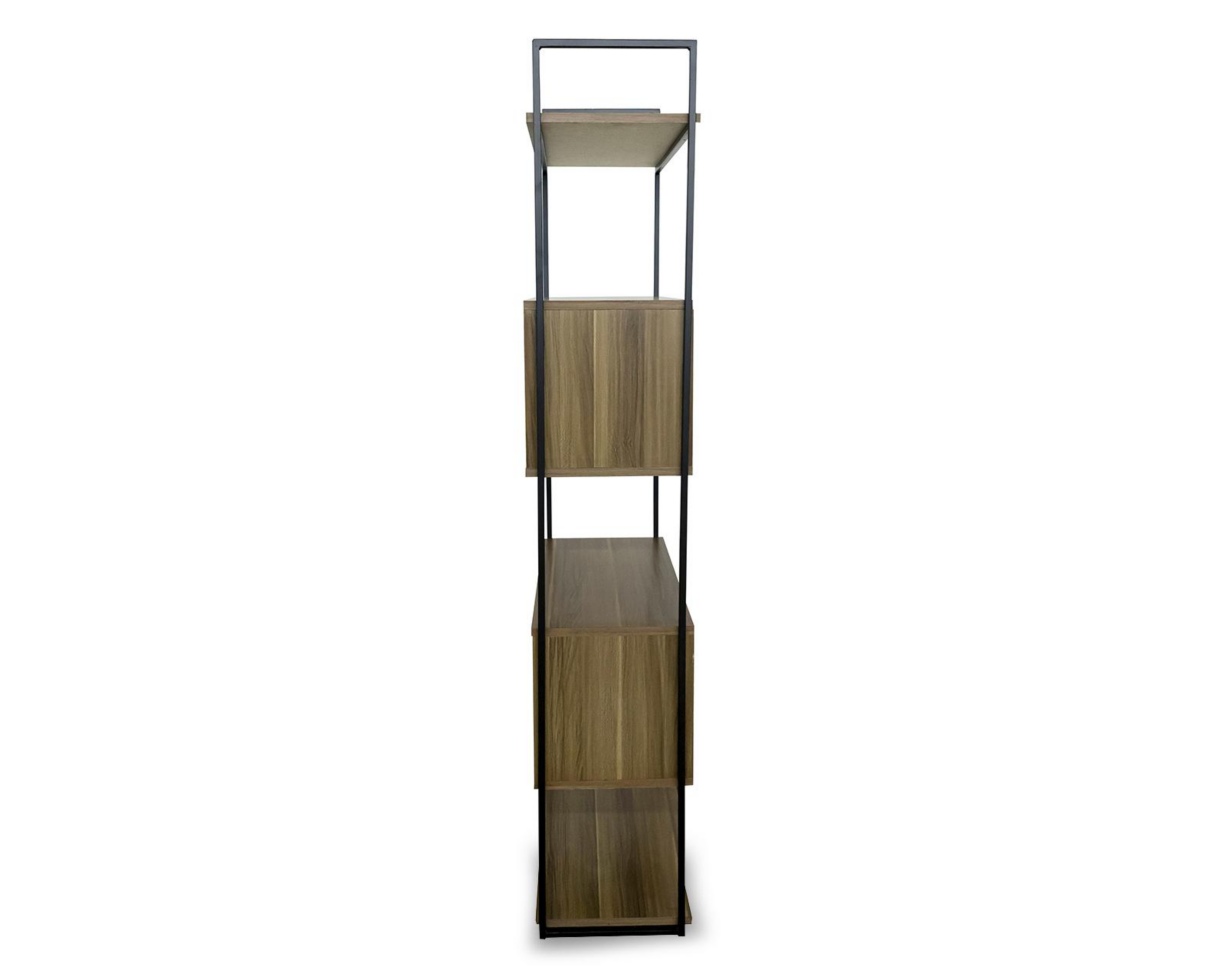 Foto 4 | Librero de Madera y Metal Abedul Café y Negro