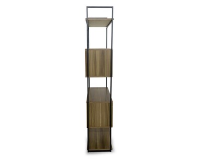 Foto 4 | Librero de Madera y Metal Abedul Café y Negro
