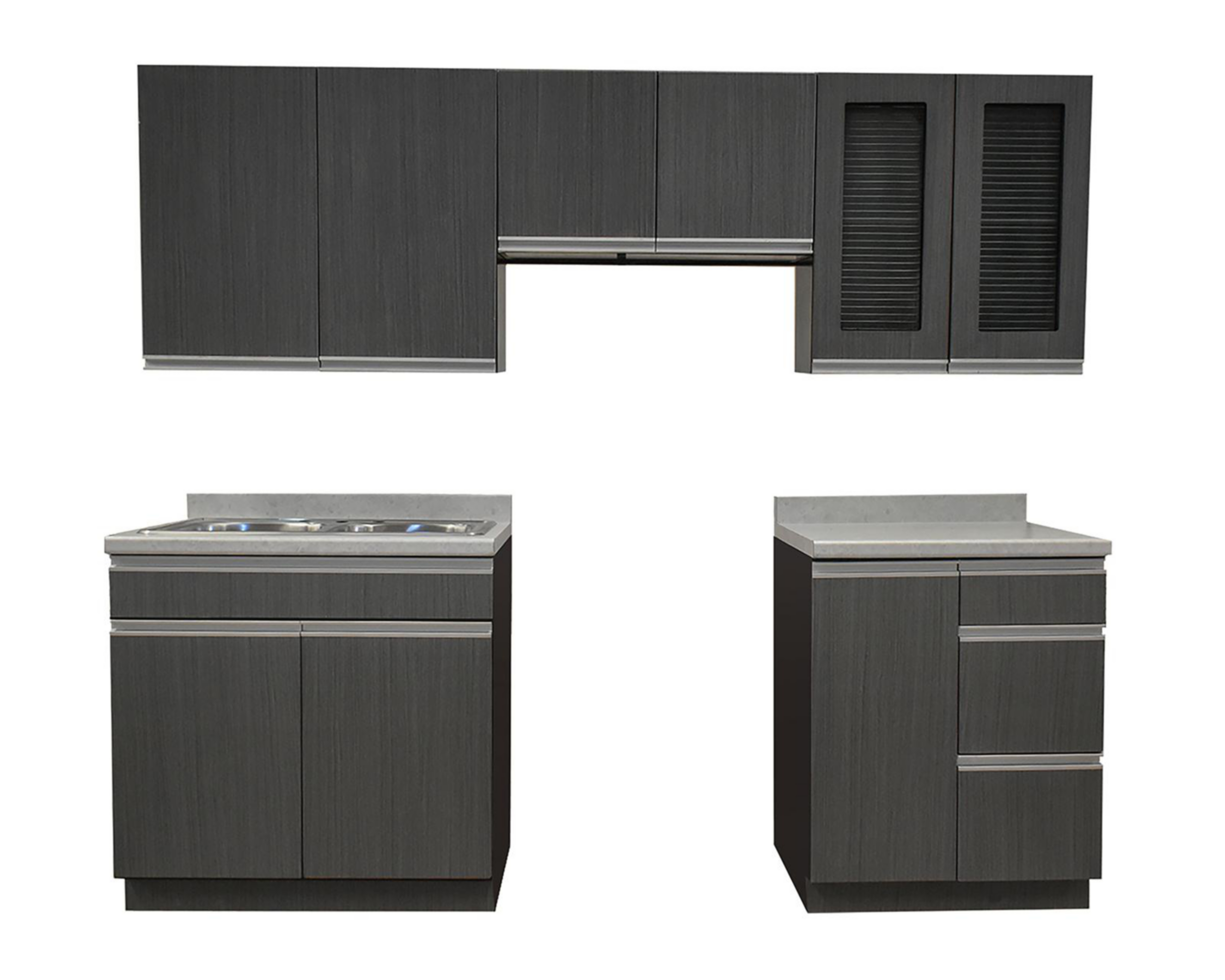 Foto 2 pulgar | Cocina Integral Venecia Gris 240 cm