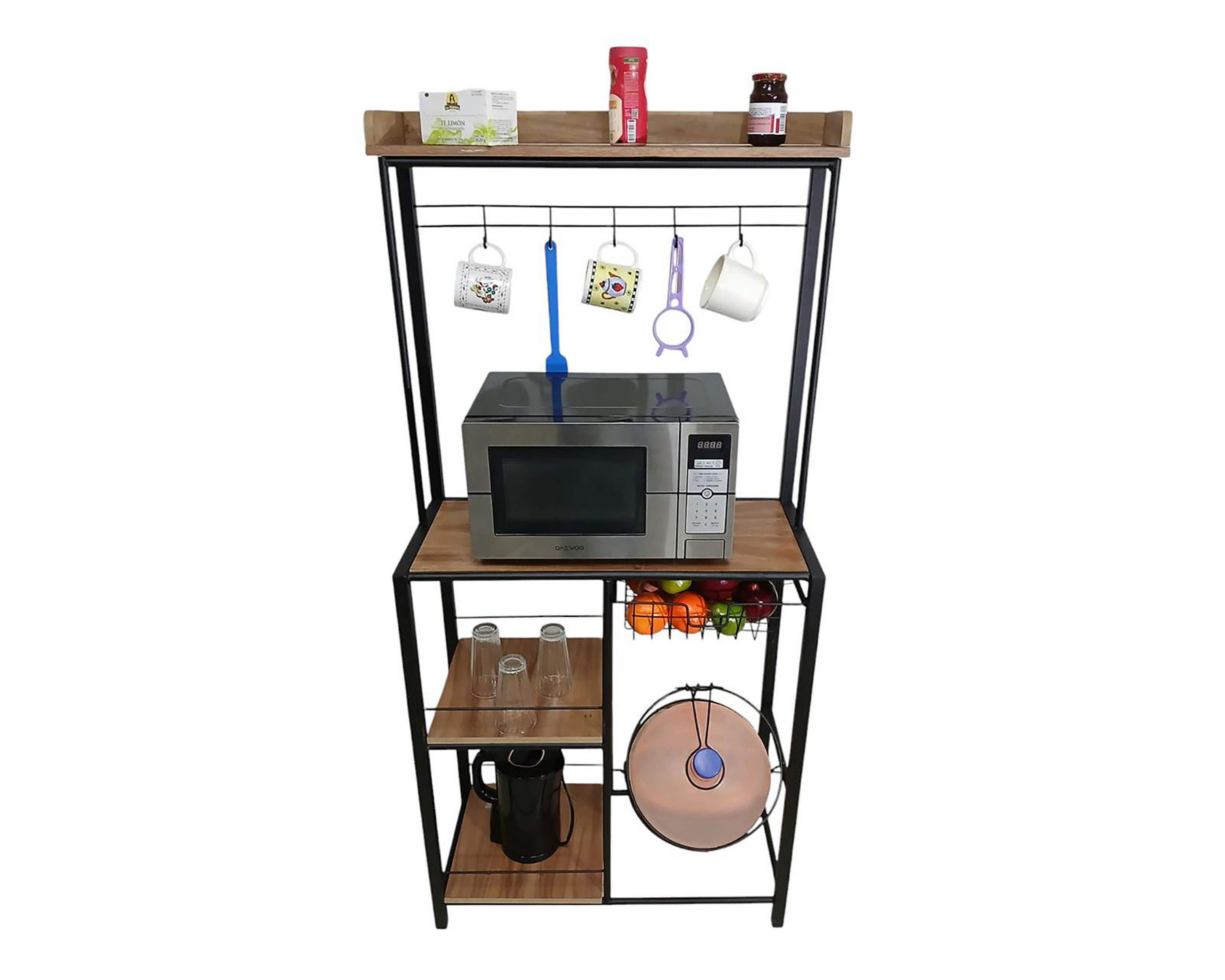 Foto 4 pulgar | Mesa Multiusos con Portagarrafón Novedades Anahí 85 x 34 x 161 cm