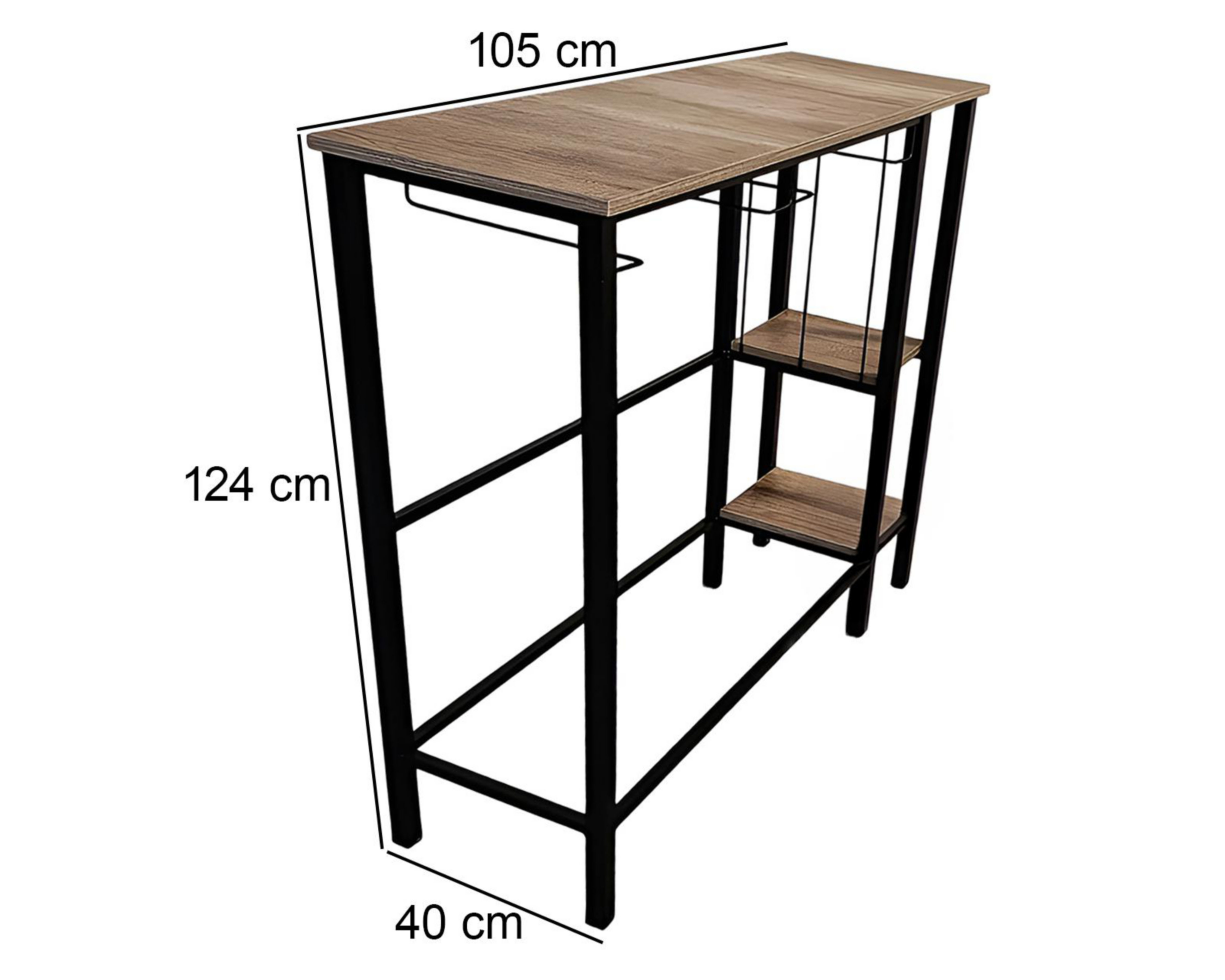 Foto 6 pulgar | Mesa con Bancos Tubacc Ontario 105 x 124 cm