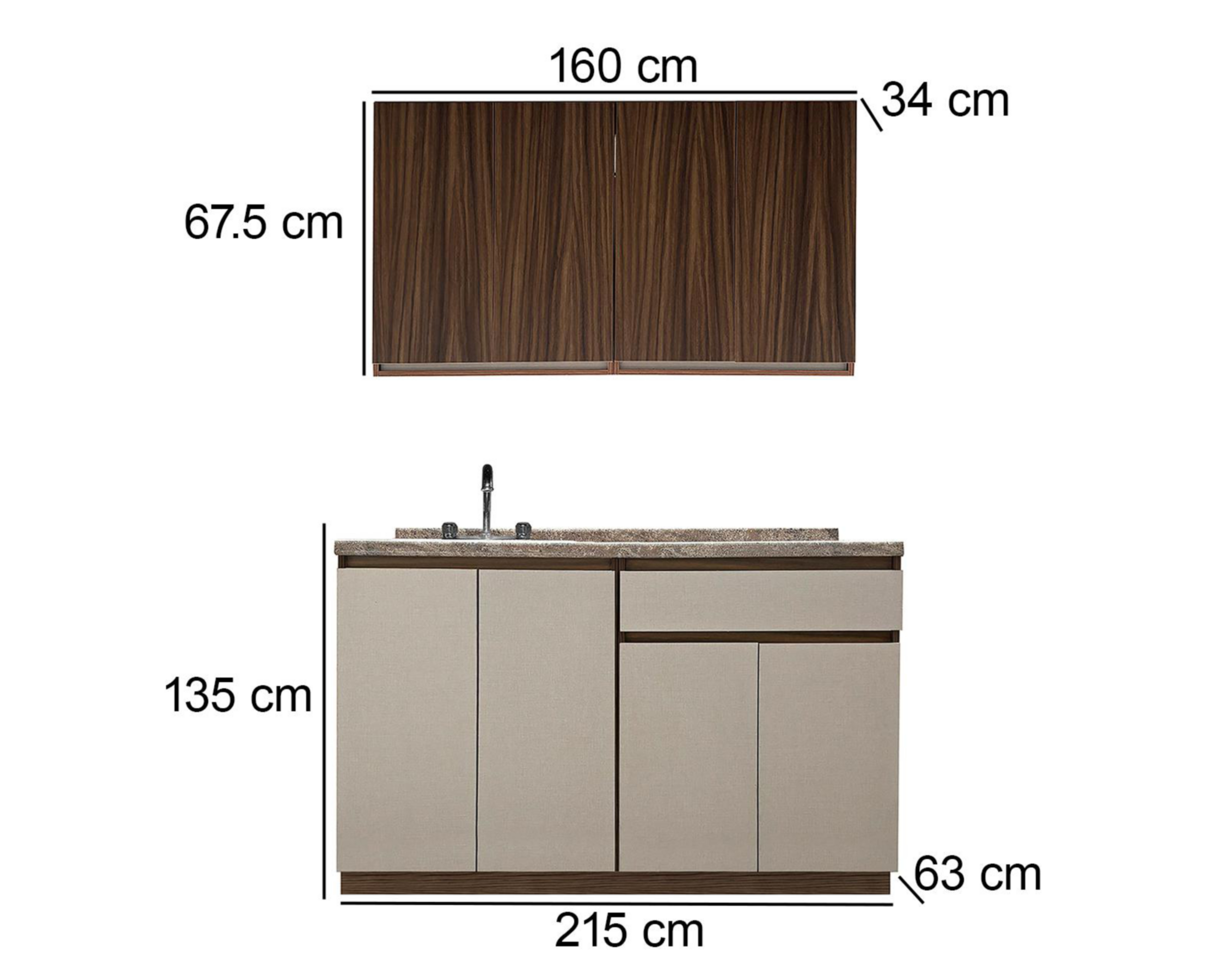 Foto 5 | Cocina Integral Tulum Multicolor 215 cm