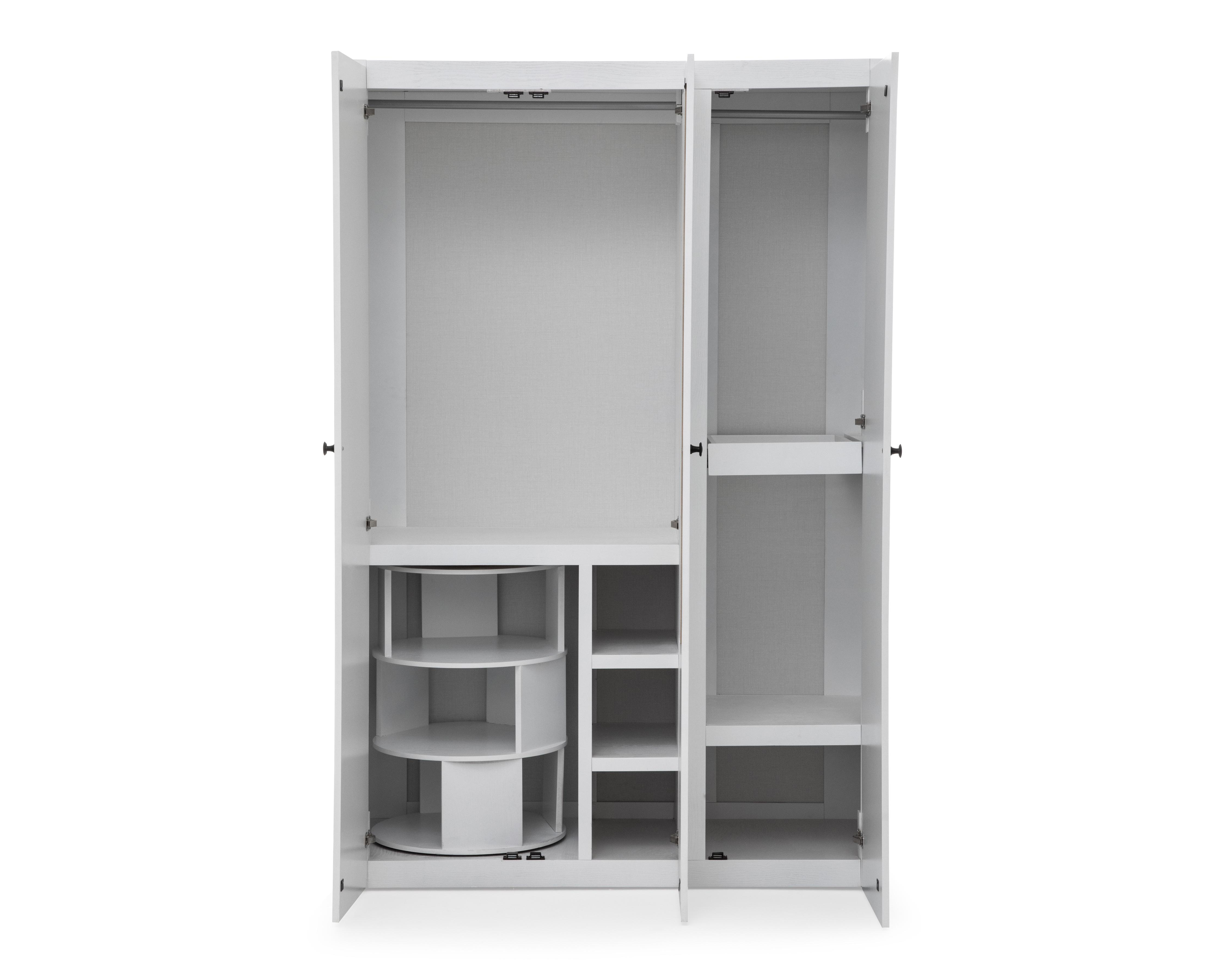 Foto 6 pulgar | Ropero de Madera con Espejo CMD Muebles Montecarlo Blanco 180 cm