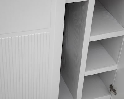 Foto 6 | Ropero de Madera con Espejo CMD Muebles Montecarlo Blanco 180 cm