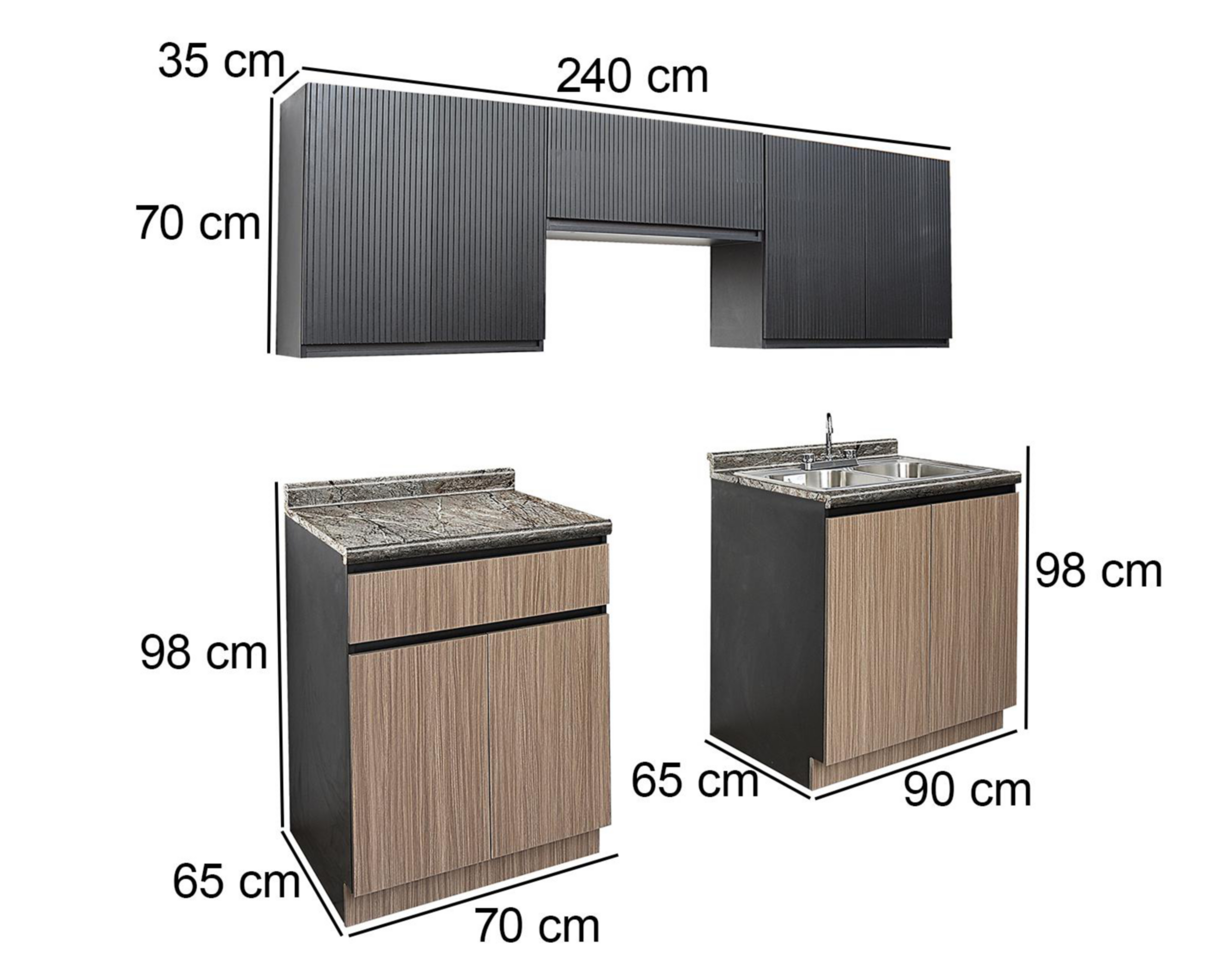 Foto 6 | Cocina Integral Julia Café 240 cm