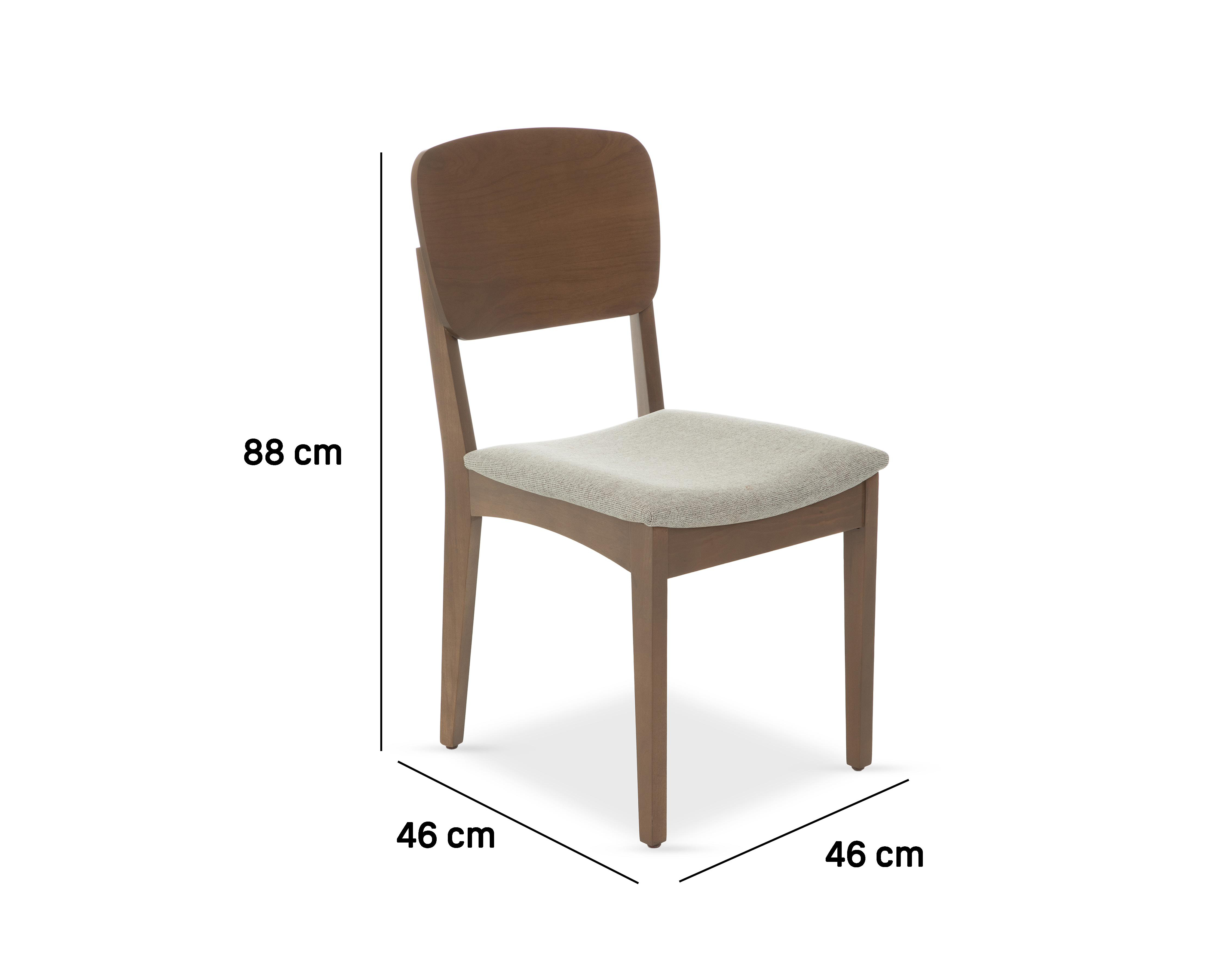 Foto 6 pulgar | Silla de Madera Dimap Berna Nogal