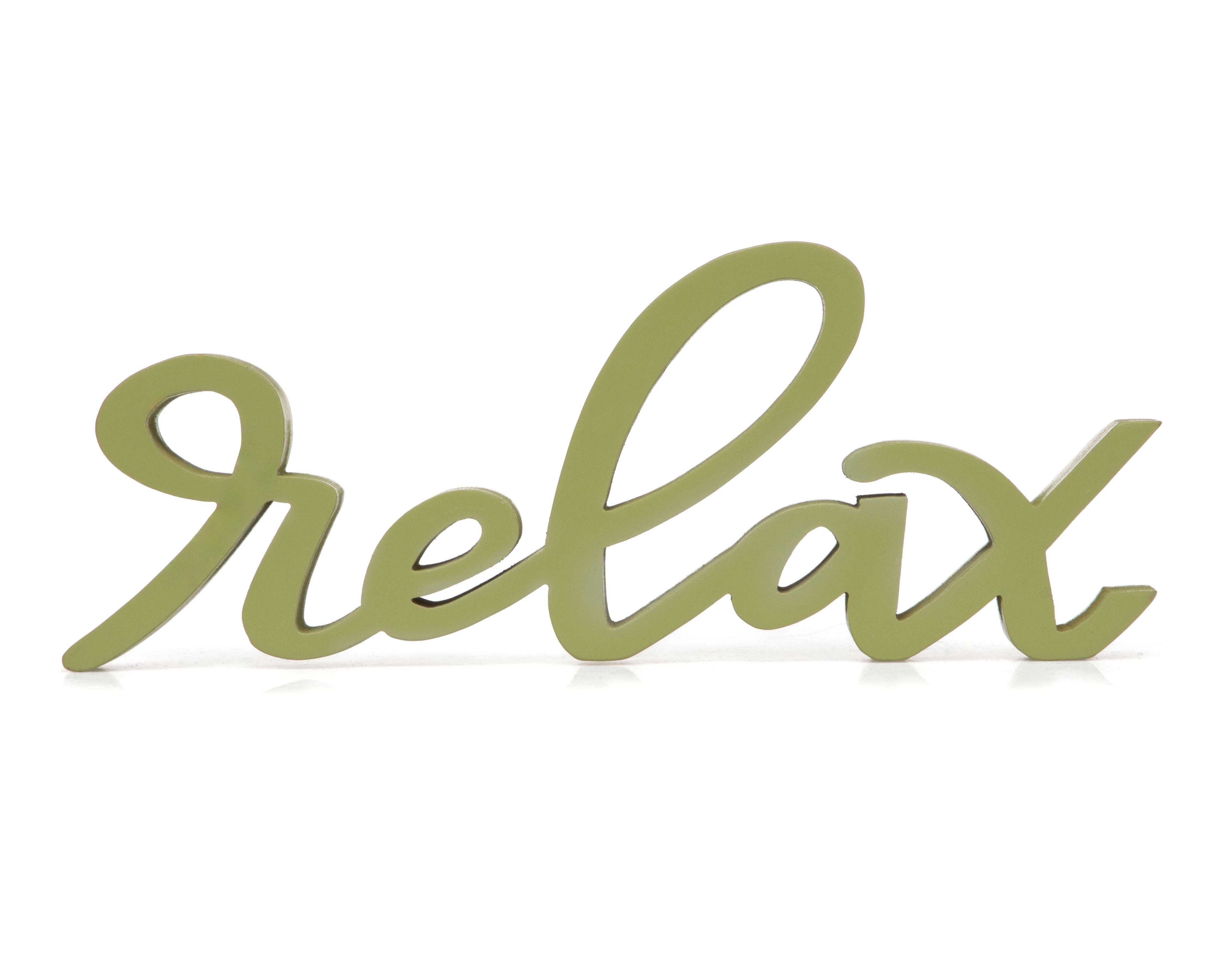 Letrero Decorativo Relax de Madera