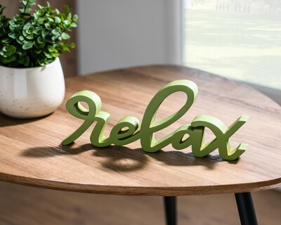 Foto 4 | Letrero Decorativo Relax de Madera