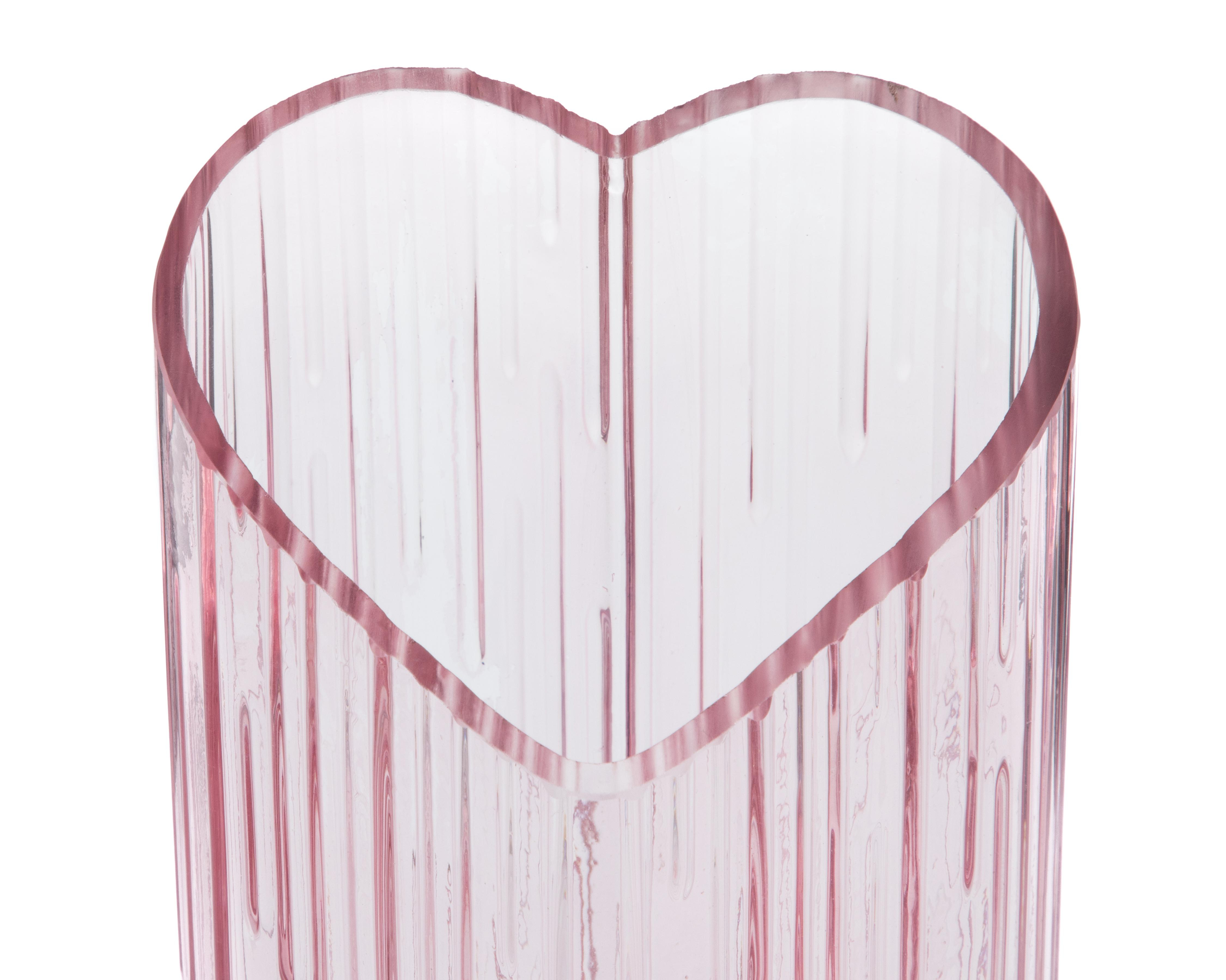 Foto 3 | Jarrón Corazao de Vidrio