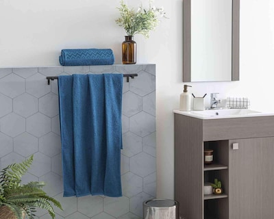 Foto 5 | Toalla de Medio Baño Valery Azul