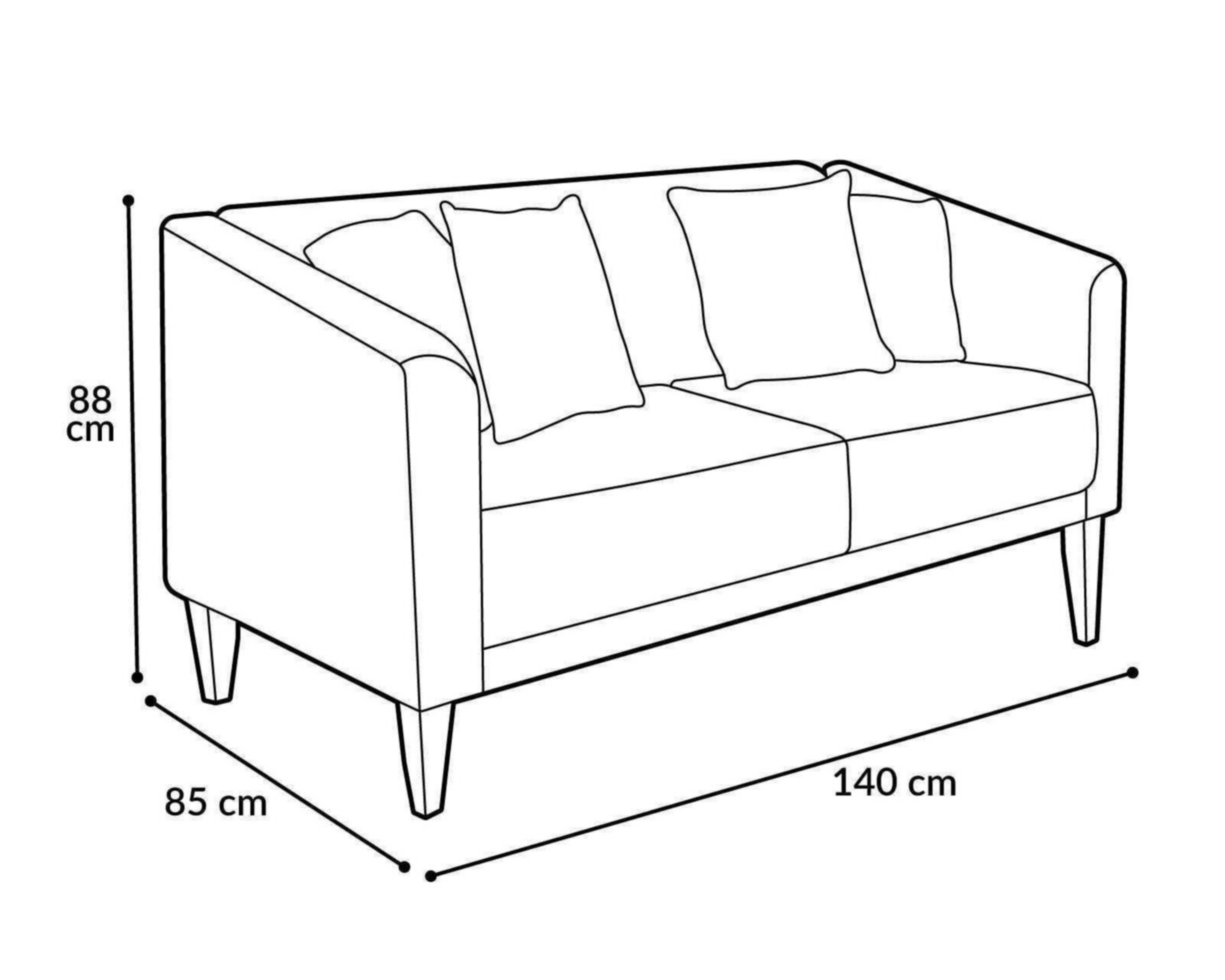 Foto 9 pulgar | Loveseat Enni Contemporáneo