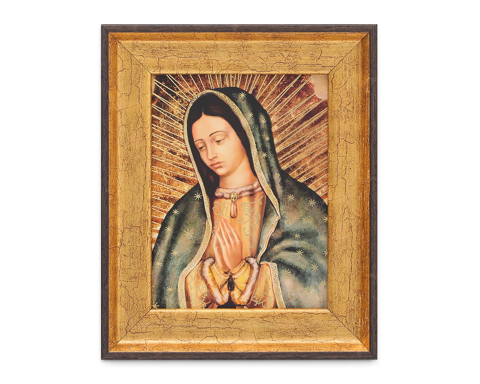 Cuadro Decorativo Virgen Devoción Estampa Italiana