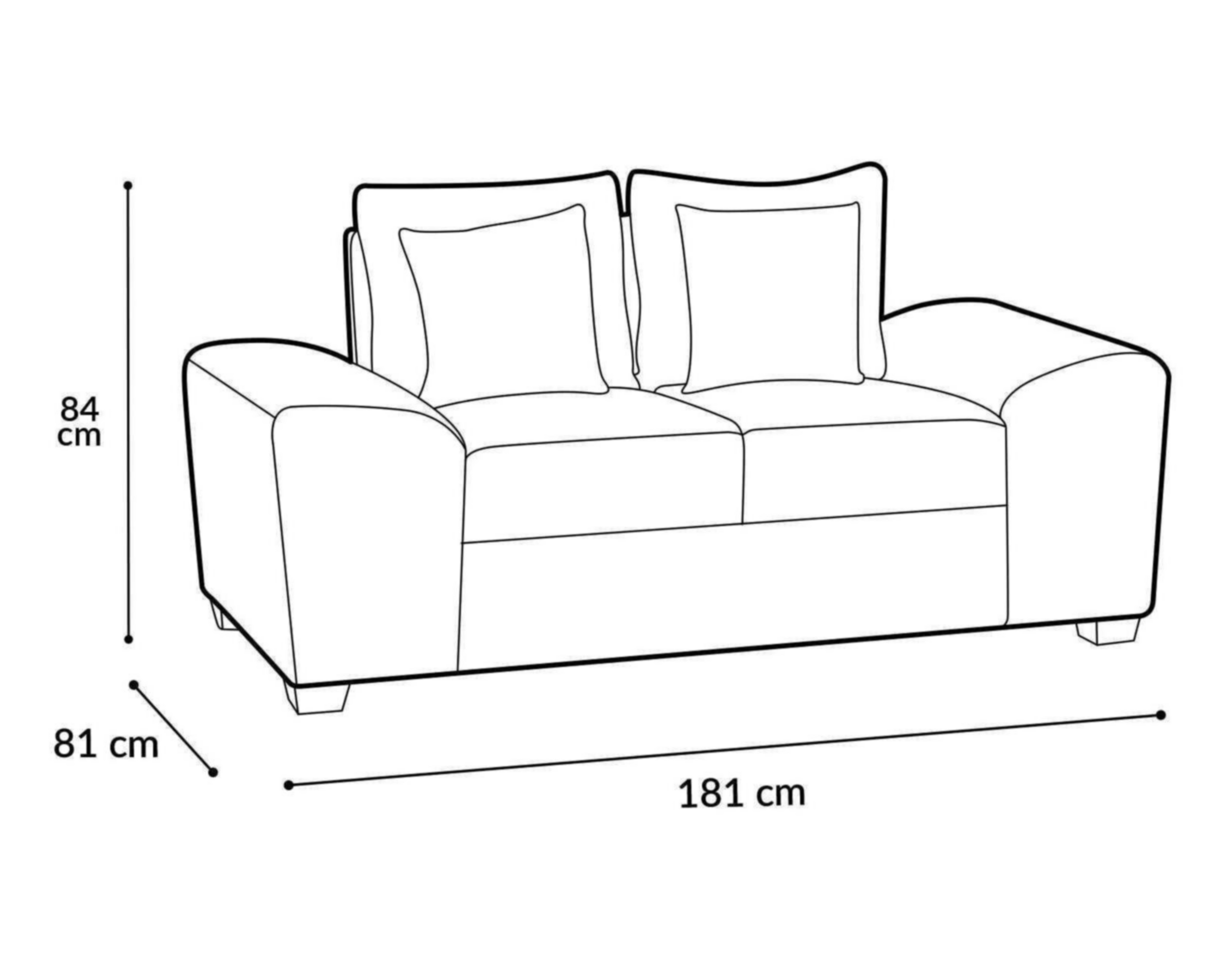 Foto 9 pulgar | Loveseat Aura Contemporáneo