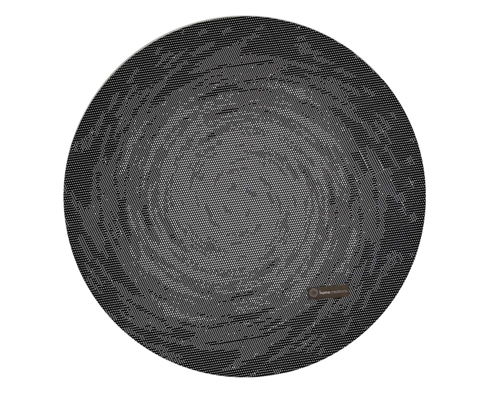 Mantel Individual Home Creations Espiral Negro 38 cm 4 Piezas