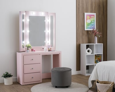 Foto 1 | Tocador Fantasy Rosa con Luz