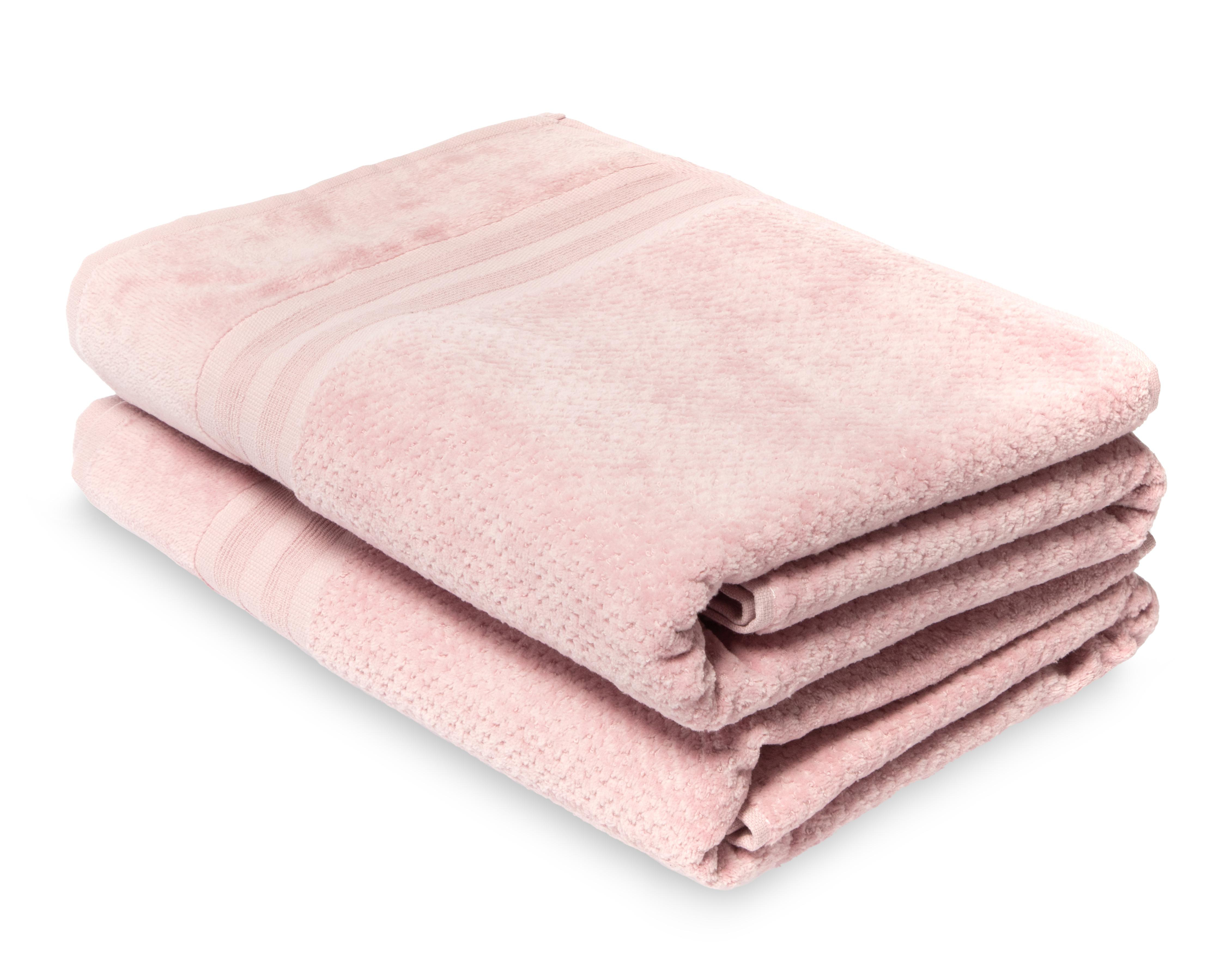 Toalla de Medio Baño Sola Textil Toronto Rosa 2 Piezas $419