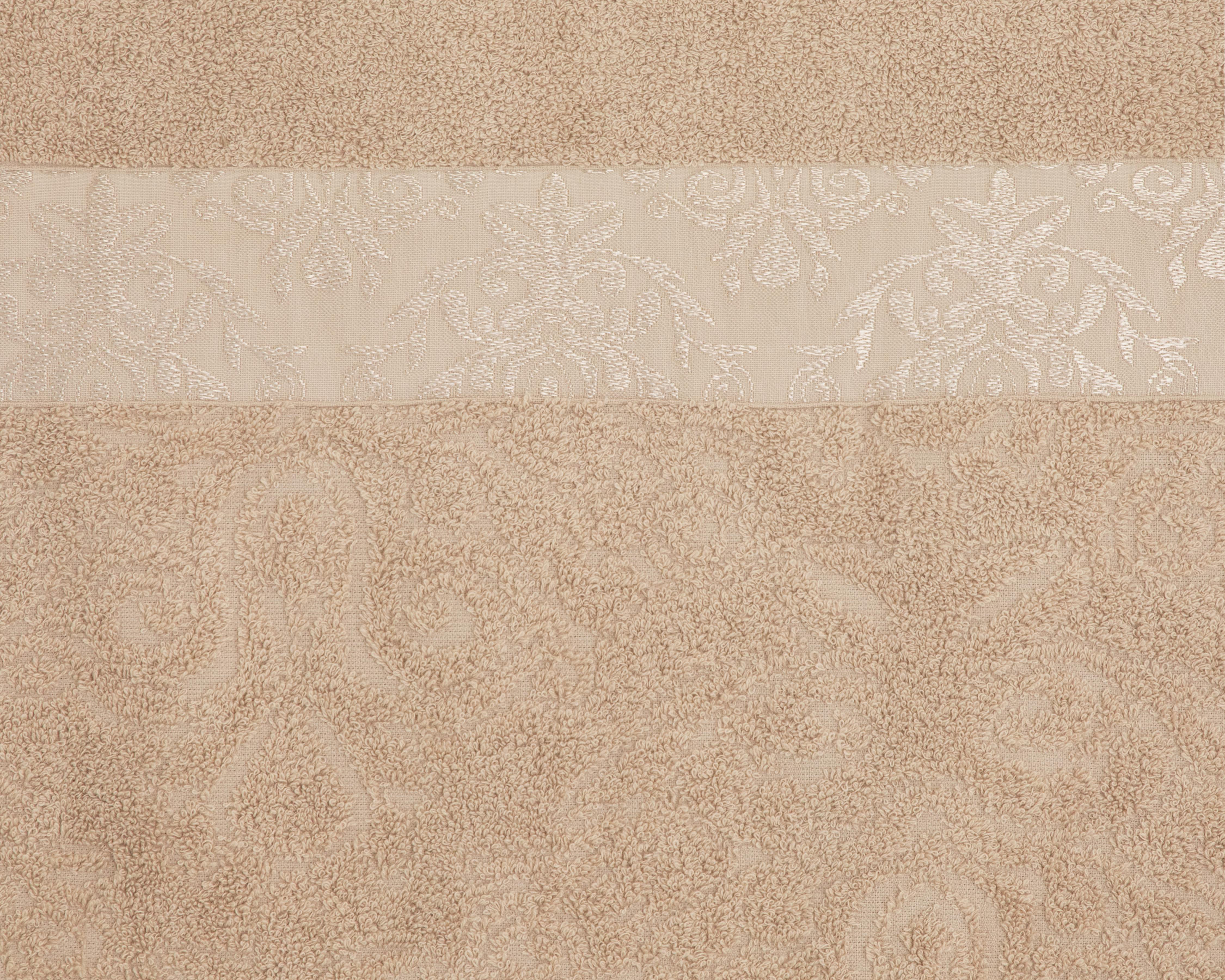 Foto 3 pulgar | Toalla de Medio Baño Sola Textil Monarca Beige 2 Piezas