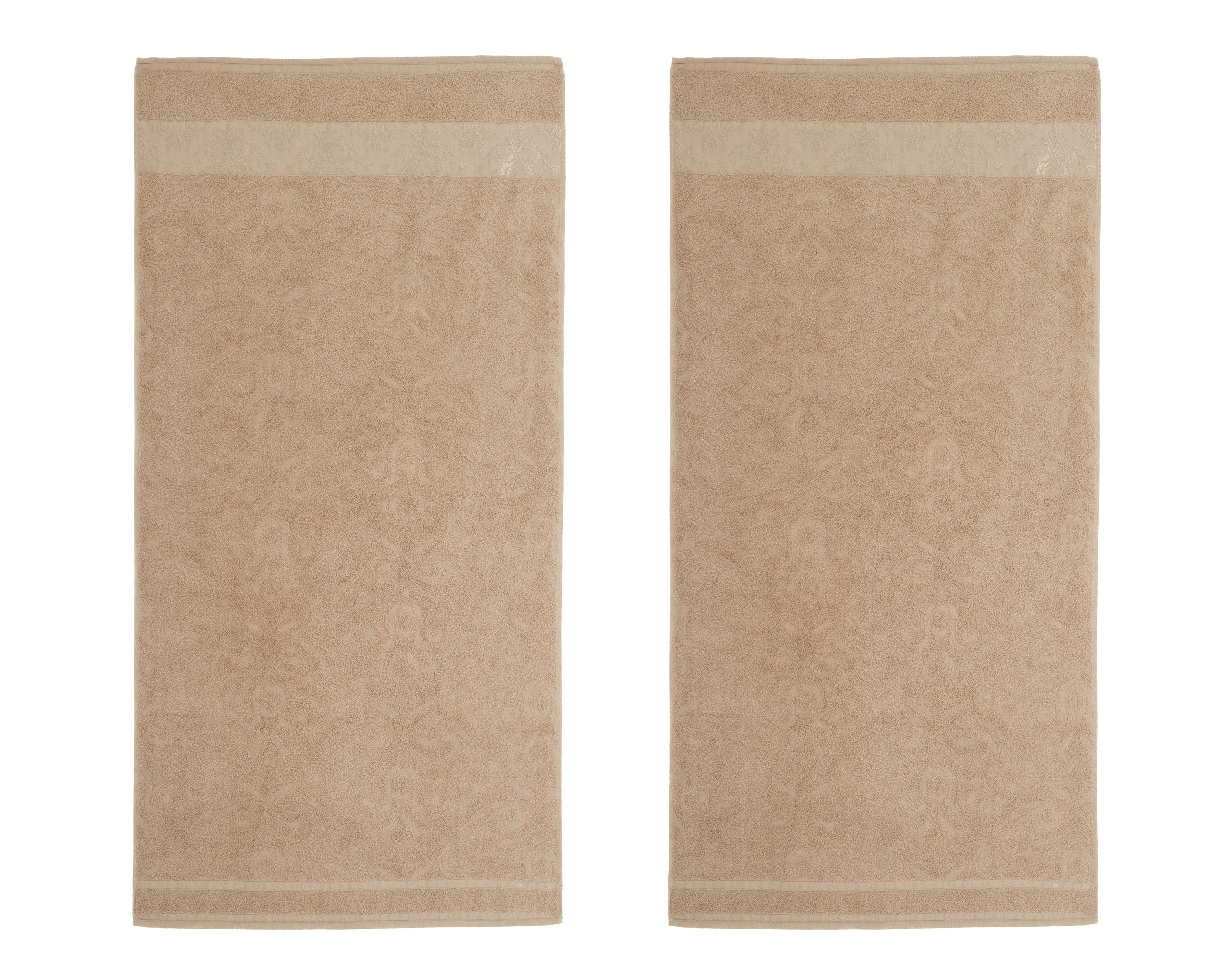 Foto 4 pulgar | Toalla de Medio Baño Sola Textil Monarca Beige 2 Piezas