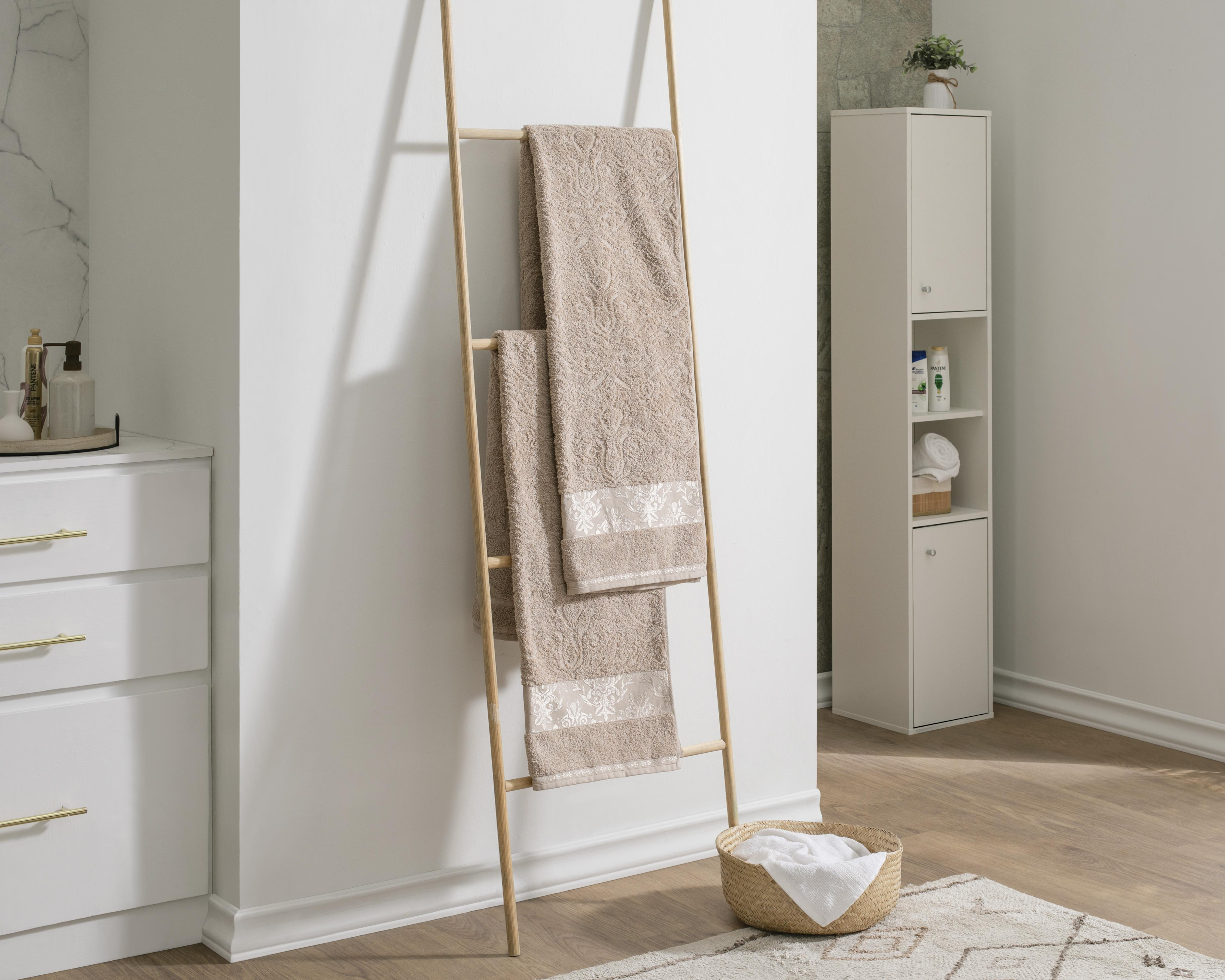 Foto 5 pulgar | Toalla de Medio Baño Sola Textil Monarca Beige 2 Piezas