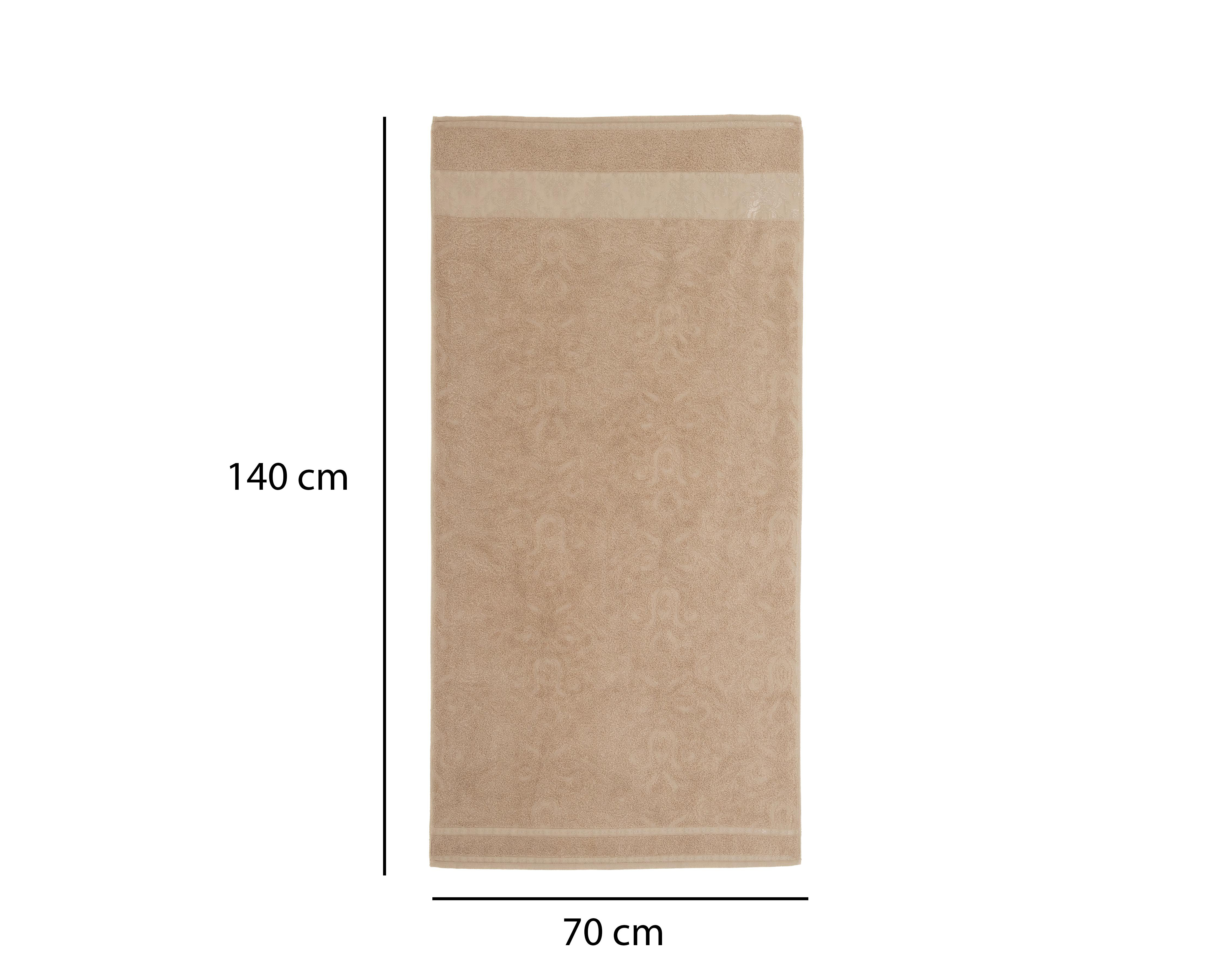 Foto 6 pulgar | Toalla de Medio Baño Sola Textil Monarca Beige 2 Piezas