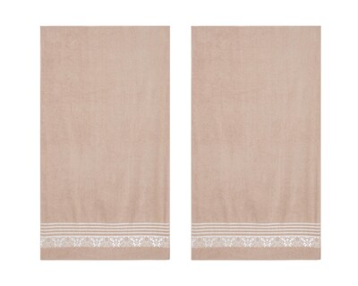 Foto 3 | Toalla para Baño Starhaus Lisboa Beige 2 Piezas