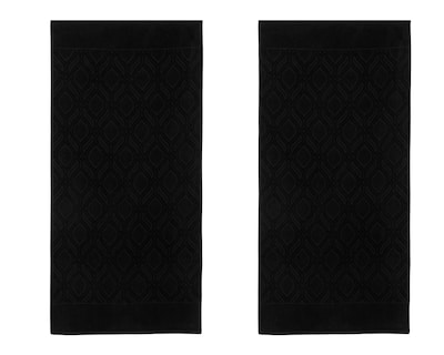 Foto 3 | Toalla de Medio Baño Sola Textil Carey Negra 2 Piezas