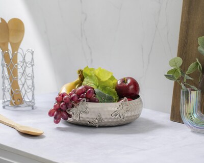 Foto 4 | Platón Decorativo Redondo Rania de Acero