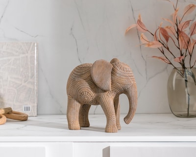 Foto 5 | Escultura de Elefante Marco de Resina