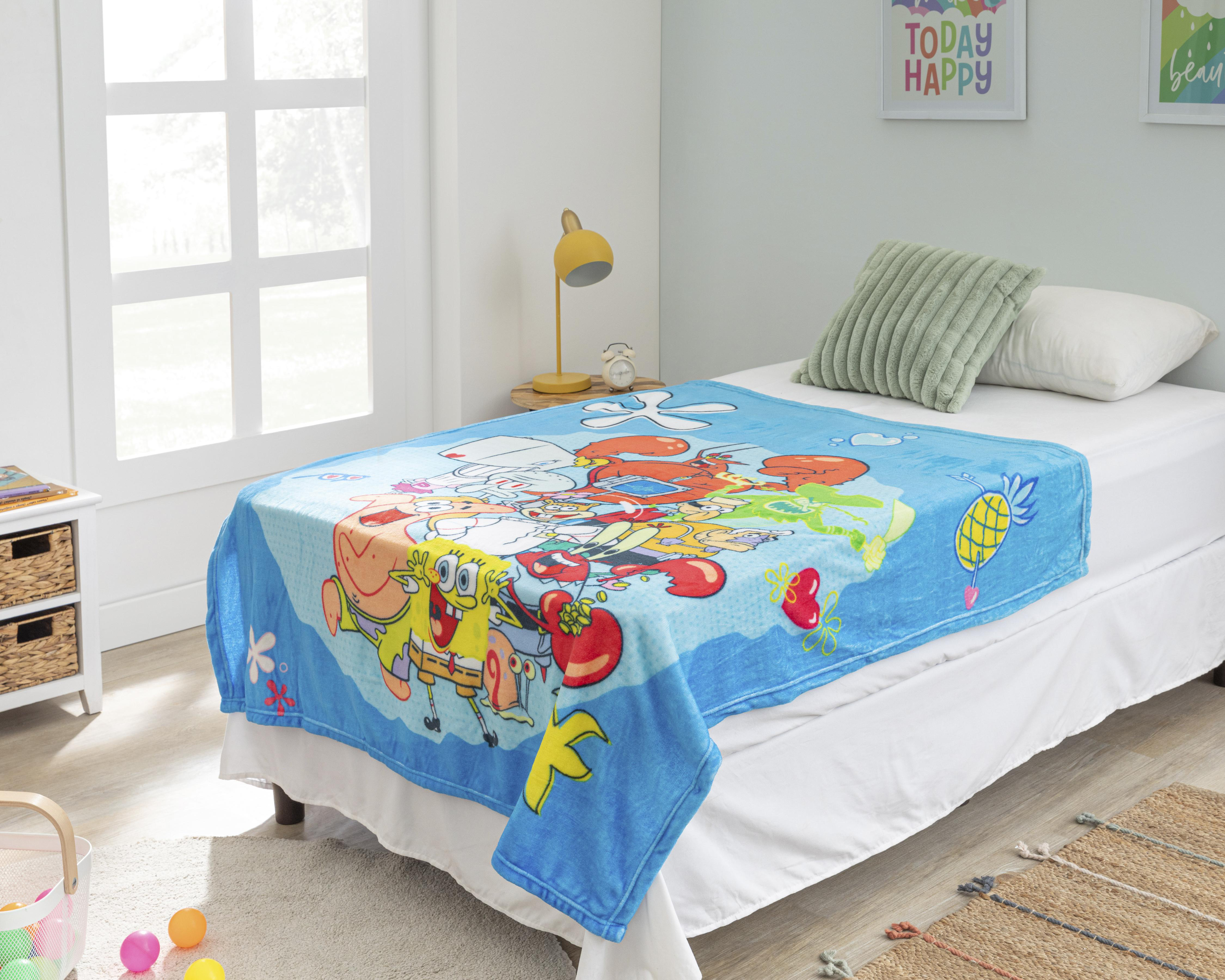 Frazada Individual Providencia Bob Esponja Azul $199