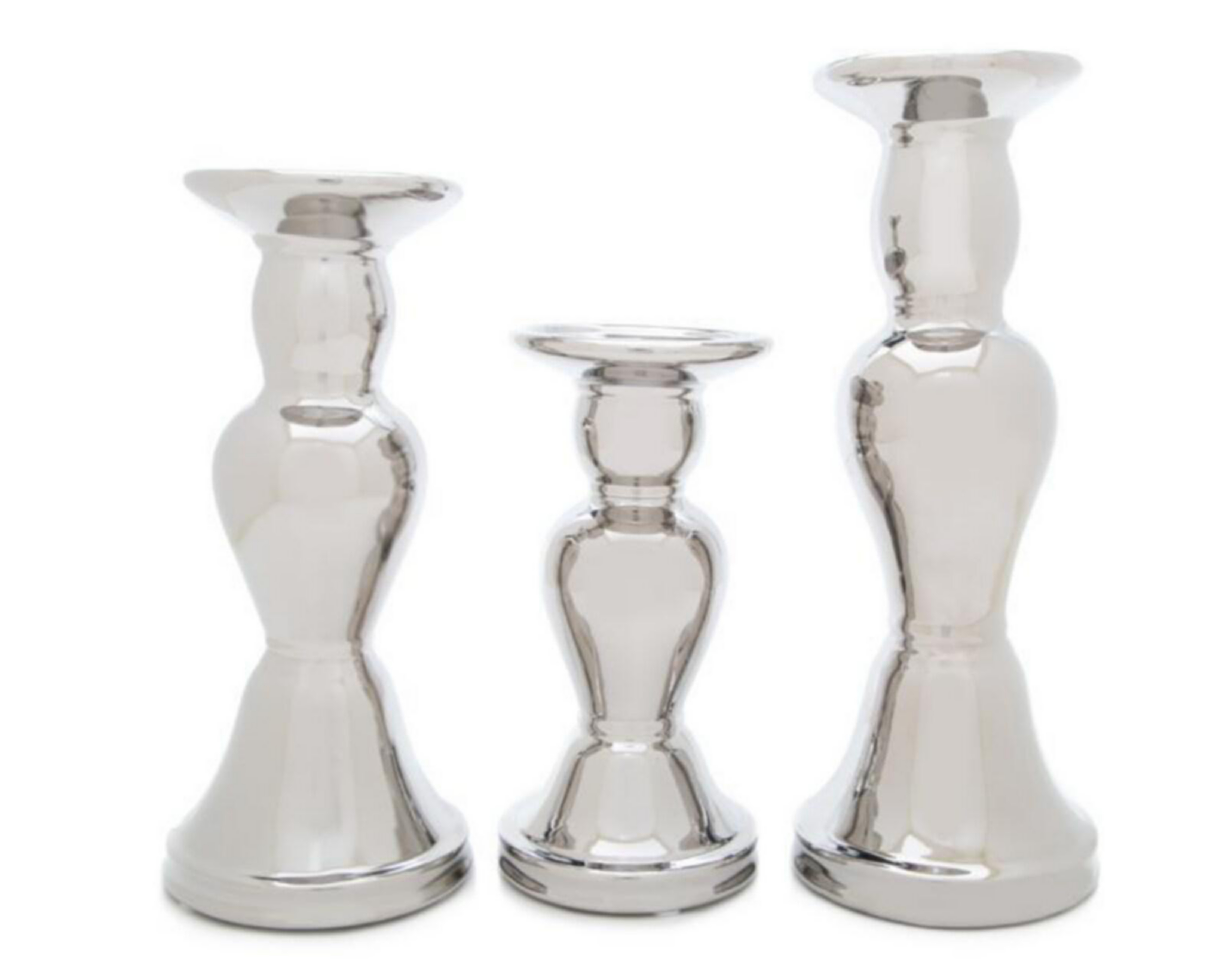 Foto 2 pulgar | Set de Candelabros VELGB2010-80 de Cerámica