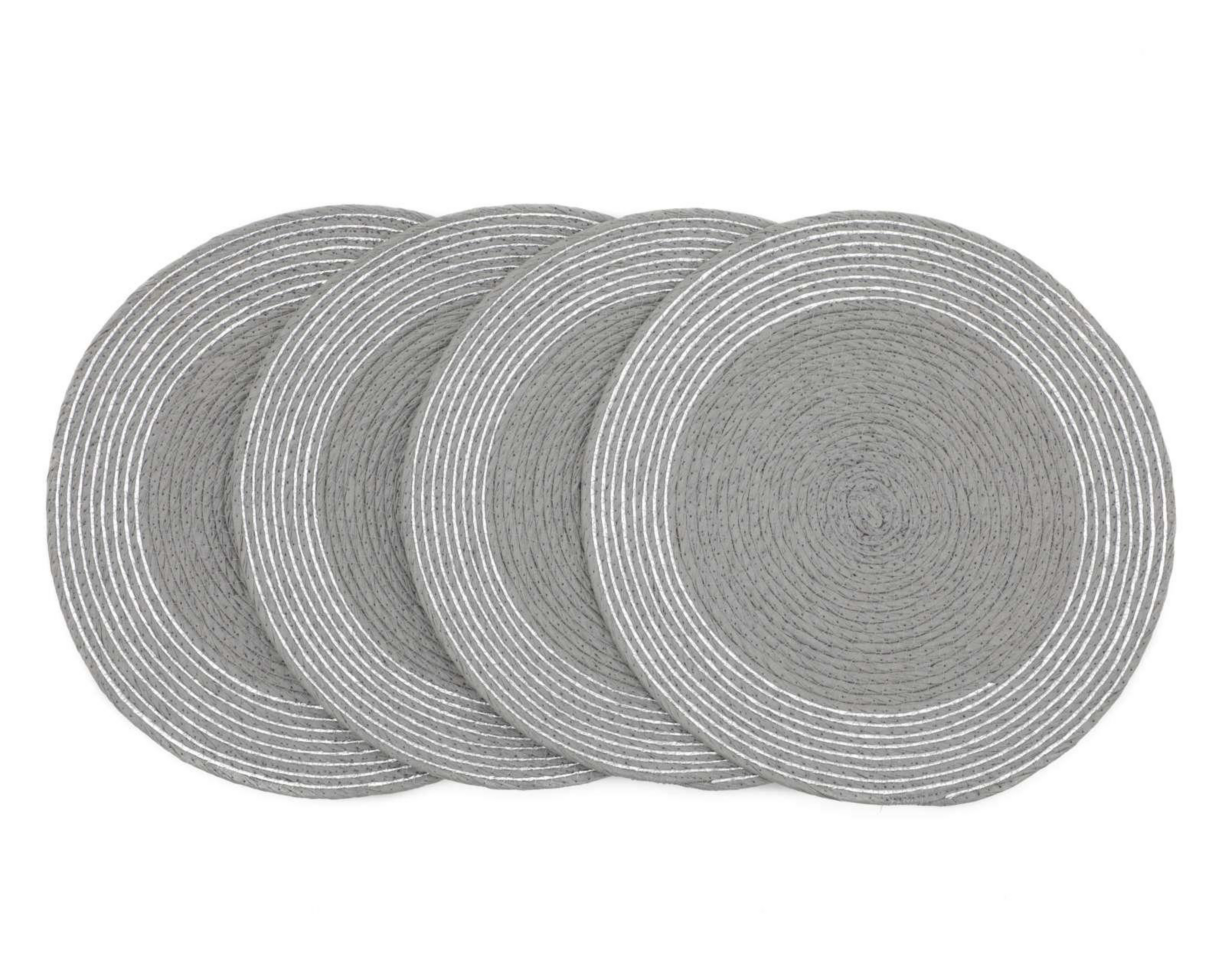 Foto 2 | Mantel Individual Starhaus Tejido Gris 38 cm 4 Piezas