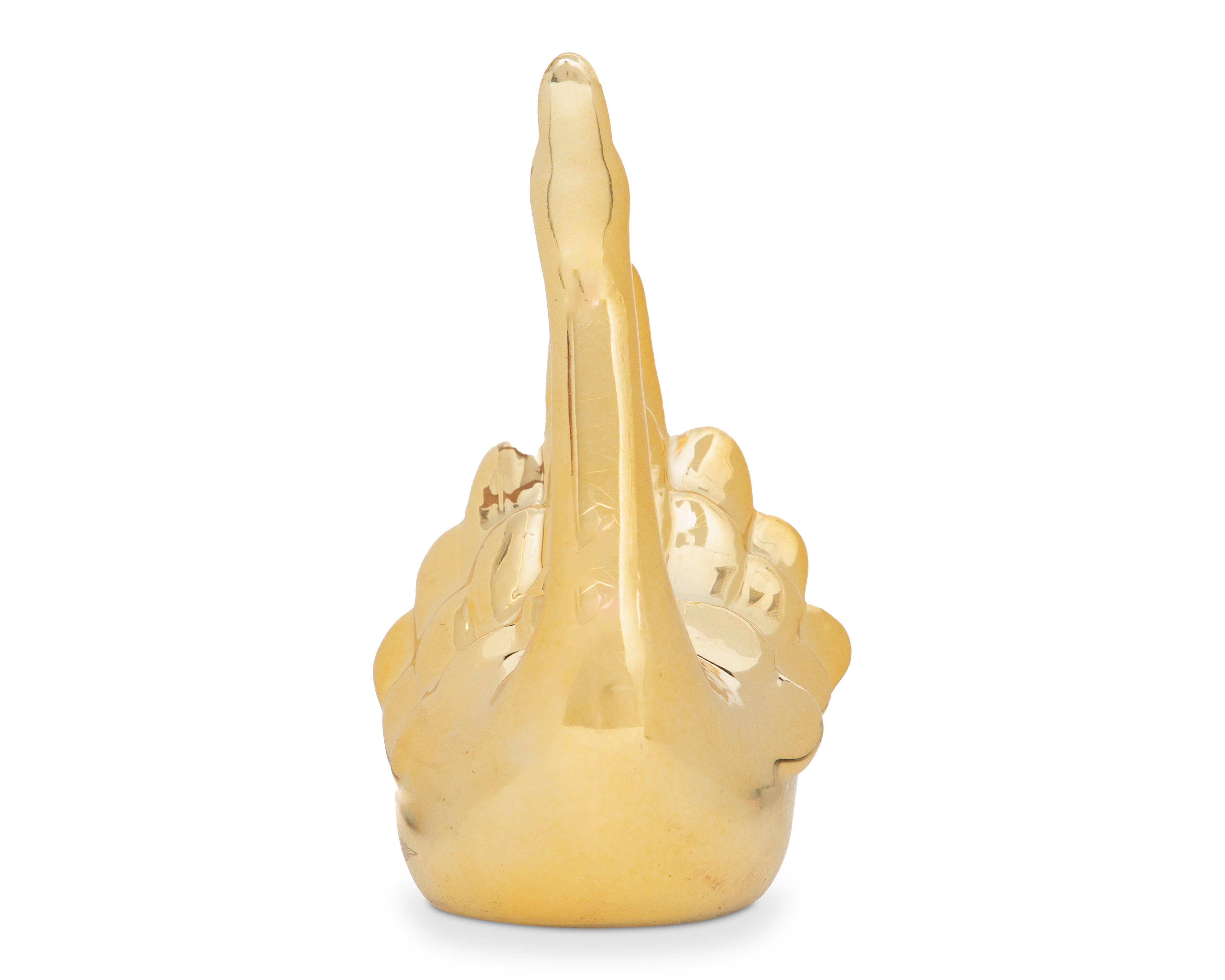 Foto 4 pulgar | Escultura de Cisne Semra de Cerámica