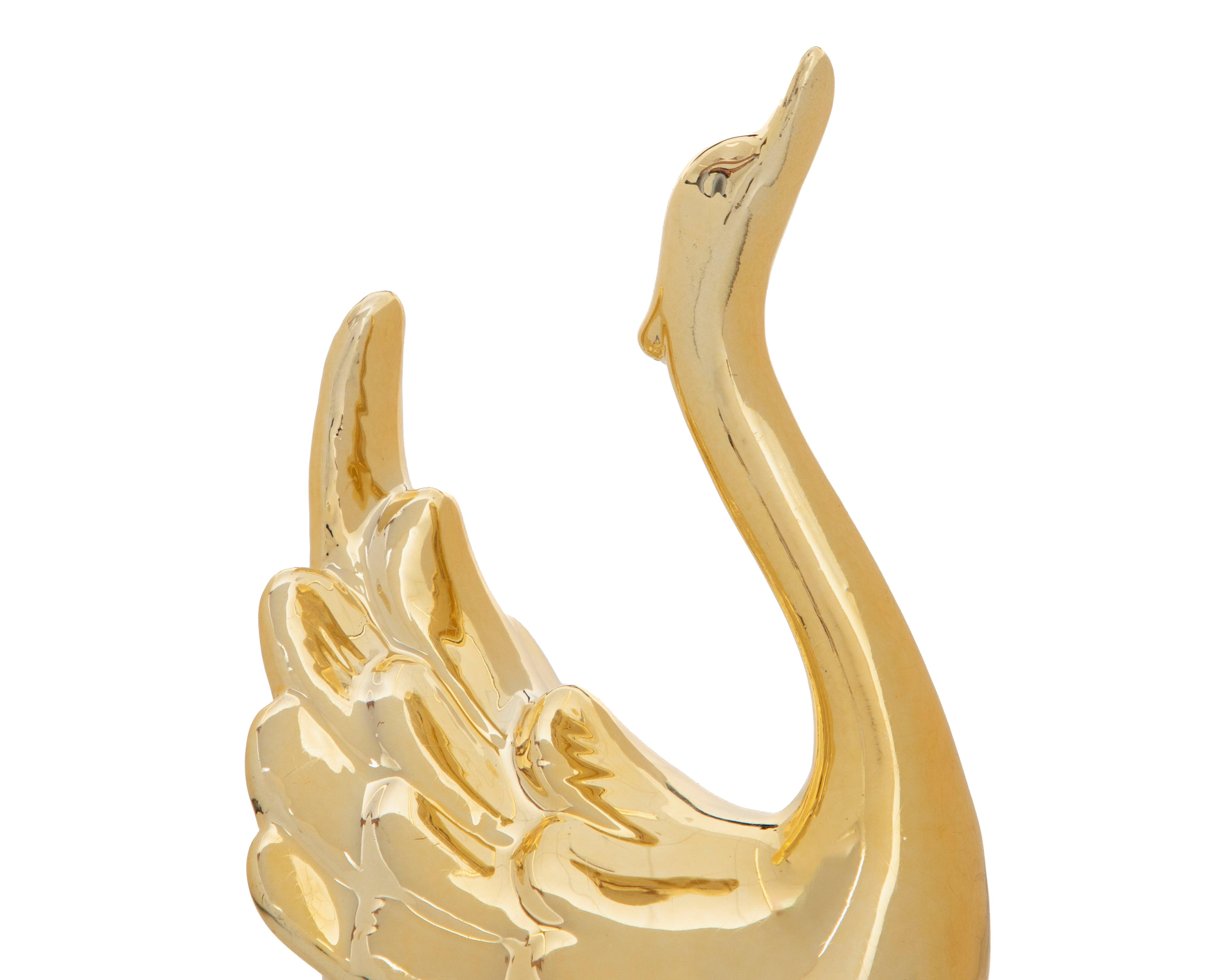 Foto 5 pulgar | Escultura de Cisne Semra de Cerámica