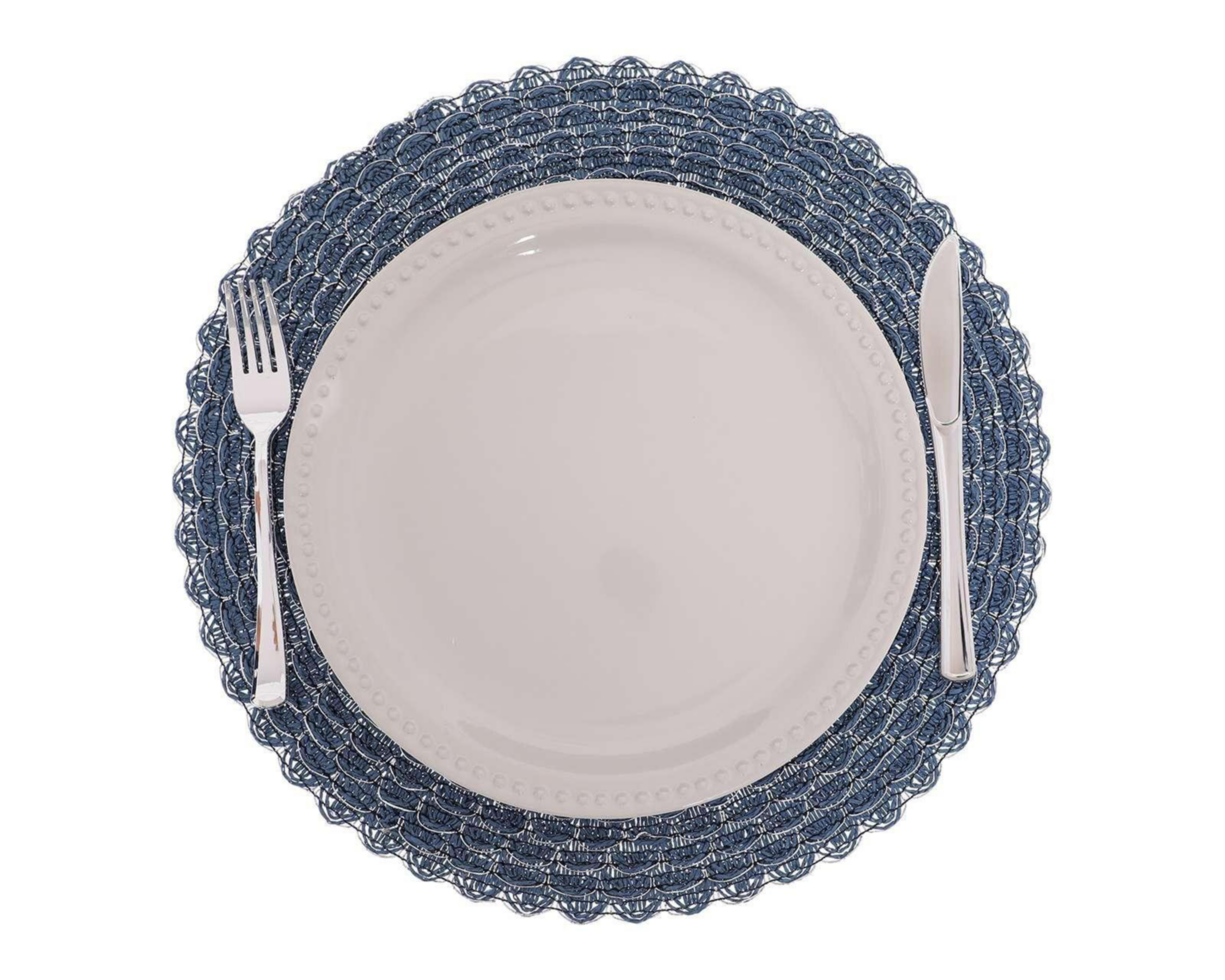 Foto 1 | Mantel Individual Starhaus Azul 38 cm 4 Piezas