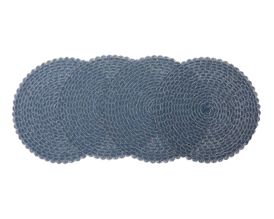 Foto 2 | Mantel Individual Starhaus Azul 38 cm 4 Piezas