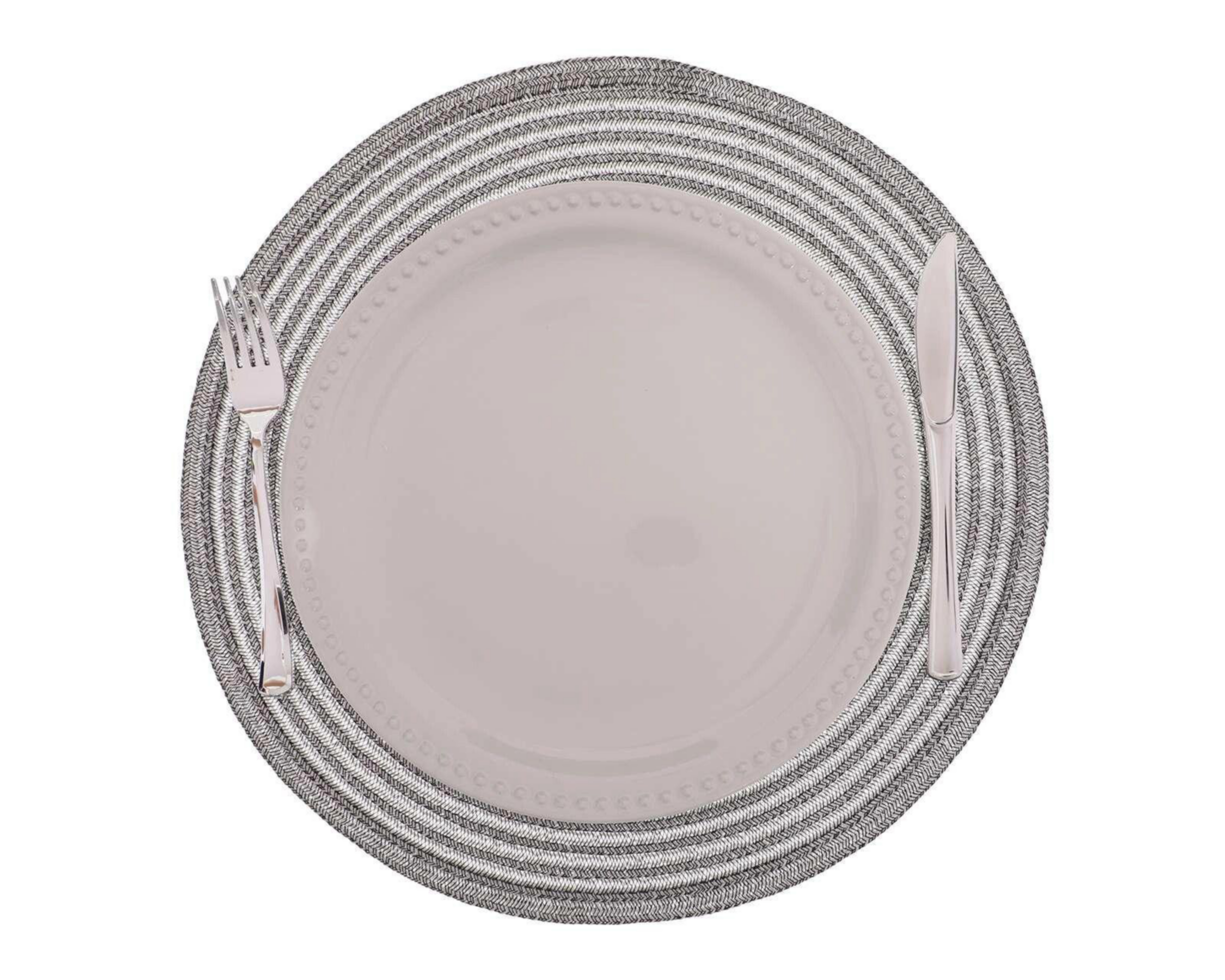 Mantel Individual Starhaus Gris 38 cm 4 Piezas