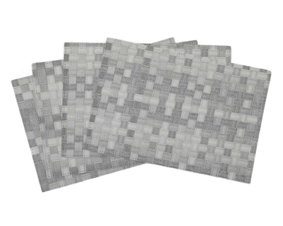 Foto 2 | Mantel Individual Starhaus Gris 4 Piezas