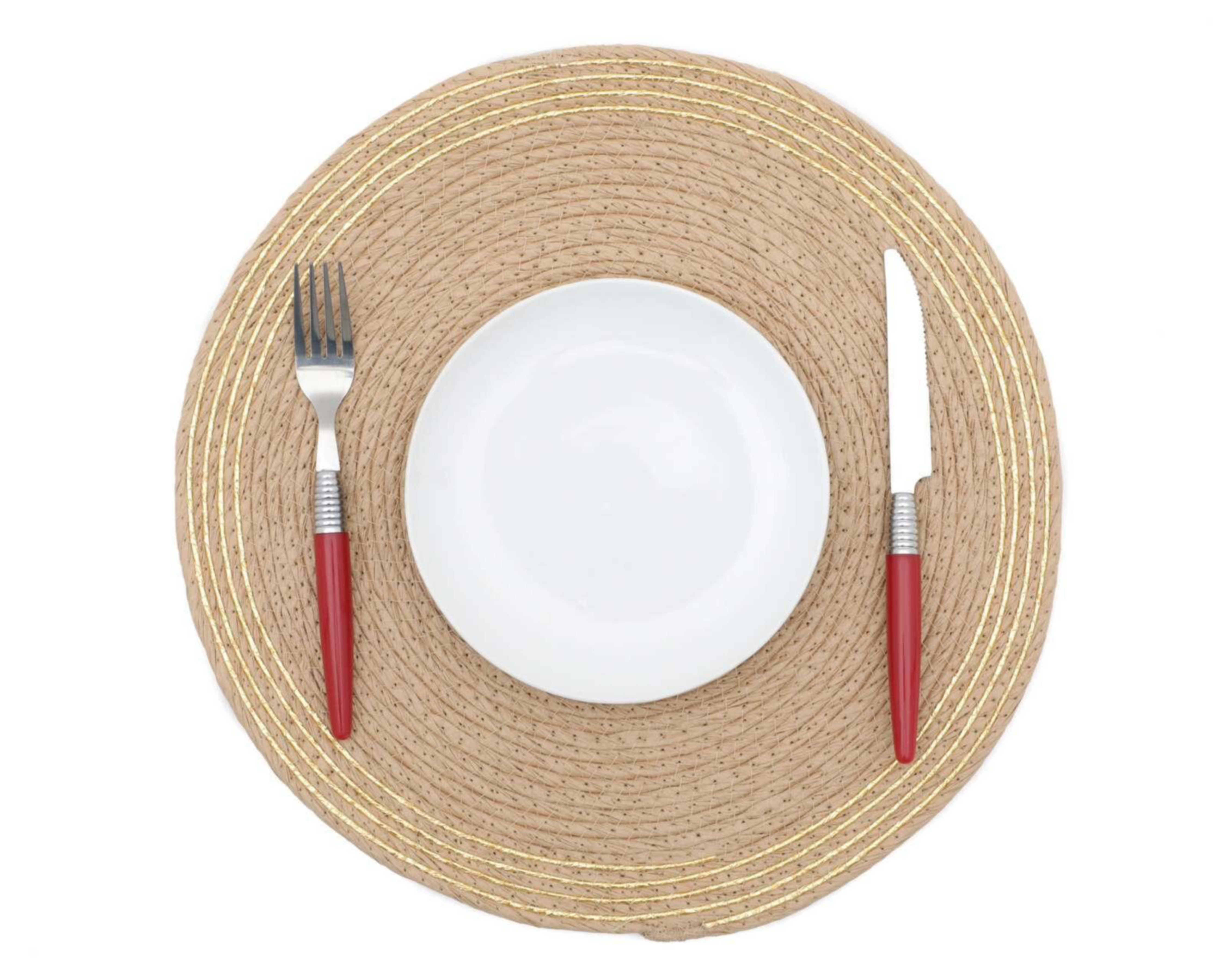 Foto 2 pulgar | Mantel Individual Jonathan Beige 4 Piezas
