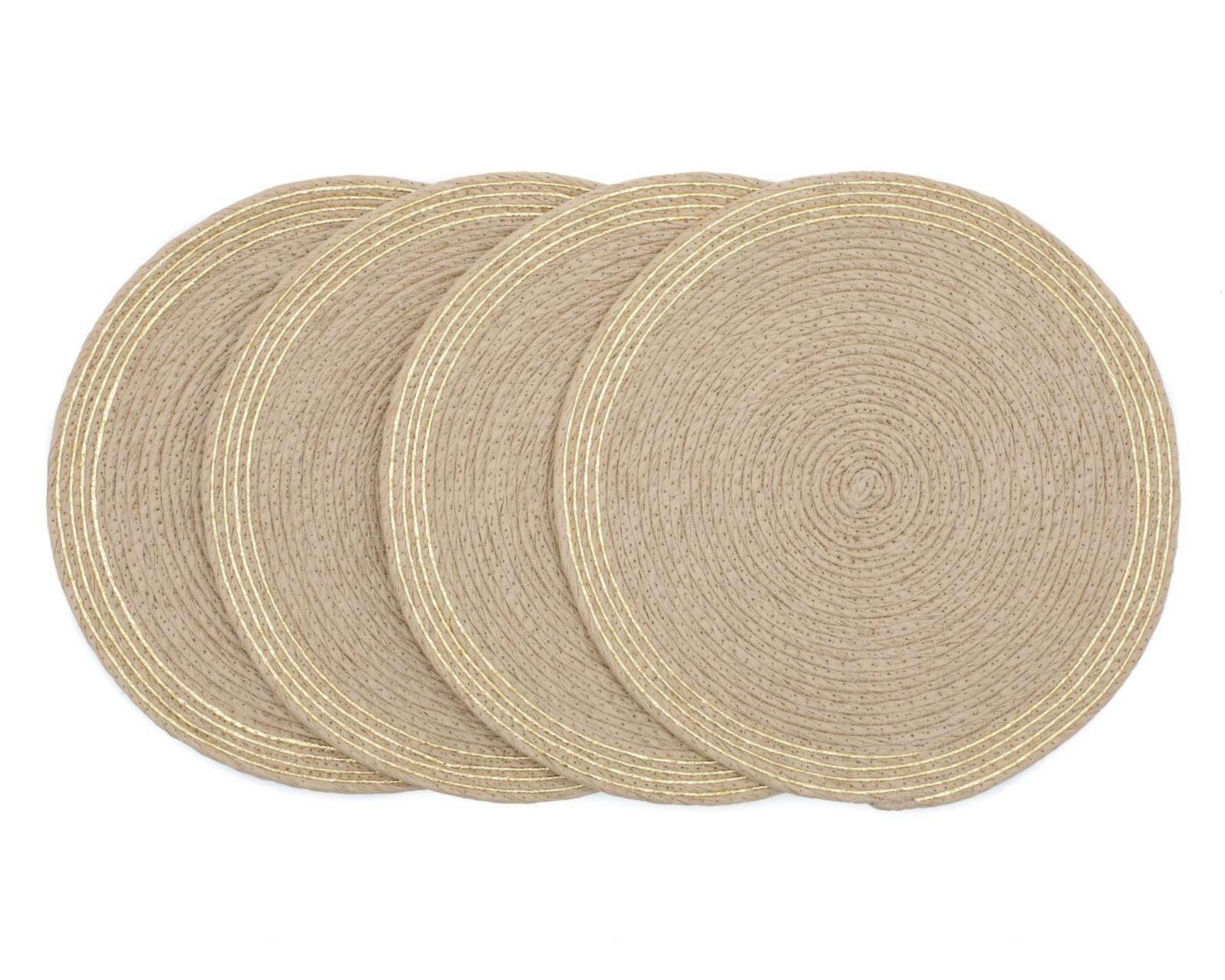Foto 3 pulgar | Mantel Individual Jonathan Beige 4 Piezas