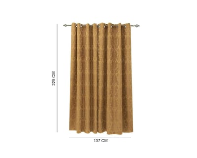 Foto 4 | Cortina Amanda 137 x 225 cm Mostaza