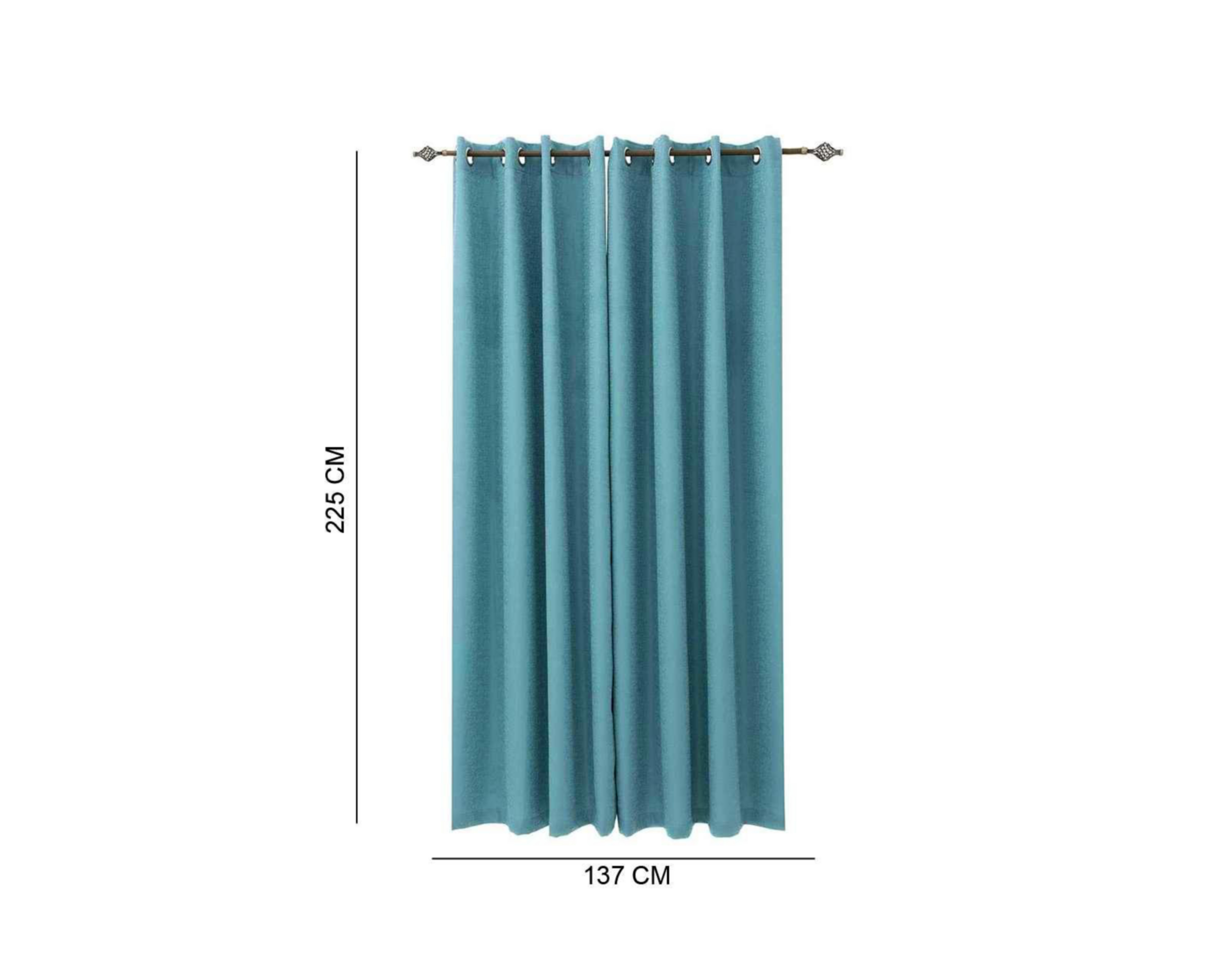 Foto 5 | Cortinas Amira 137 x 225 cm Azul