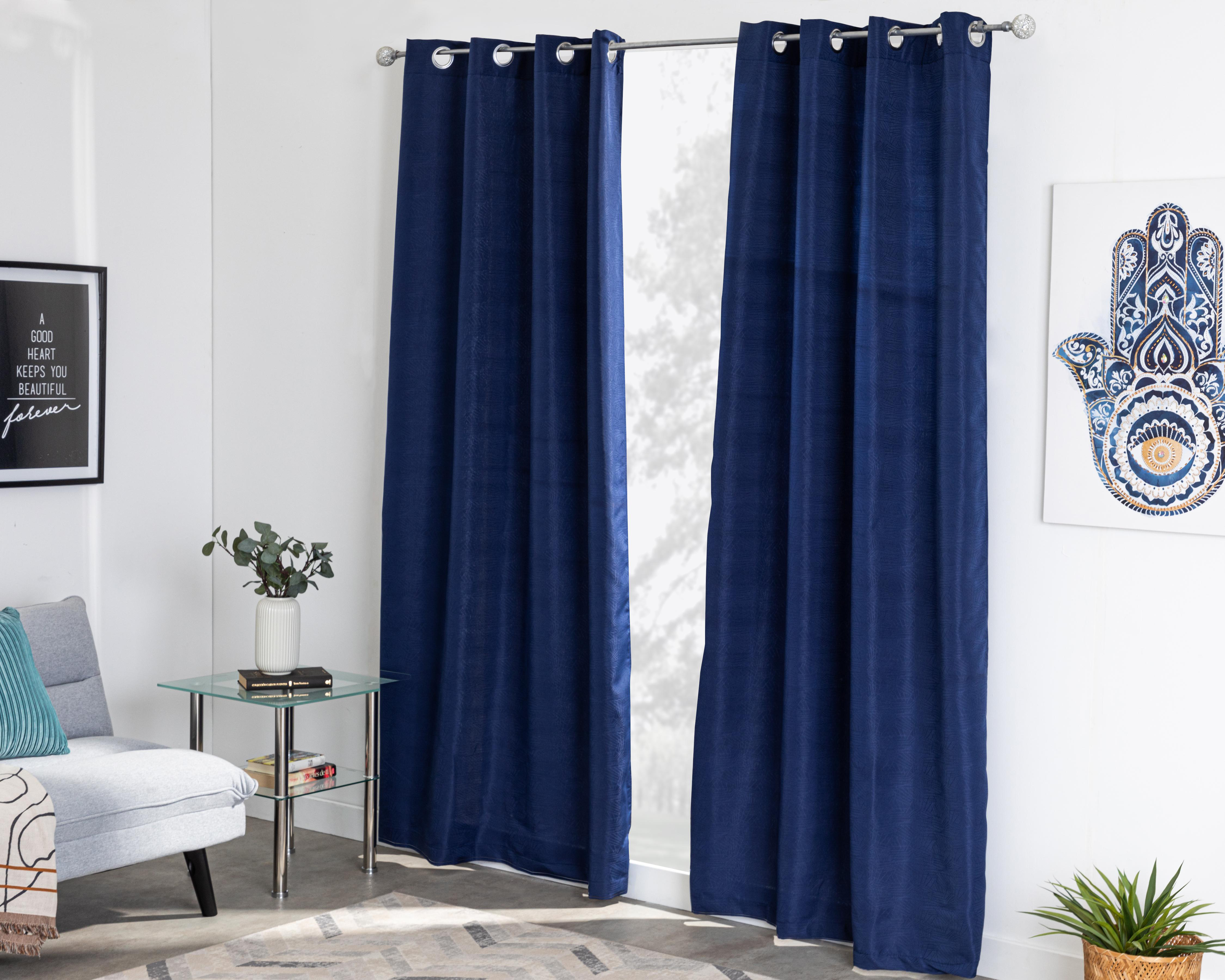 Cortina Blackout Alba 137 x 225 cm Azul