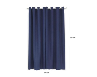 Foto 5 | Cortina Blackout Alba 137 x 225 cm Azul