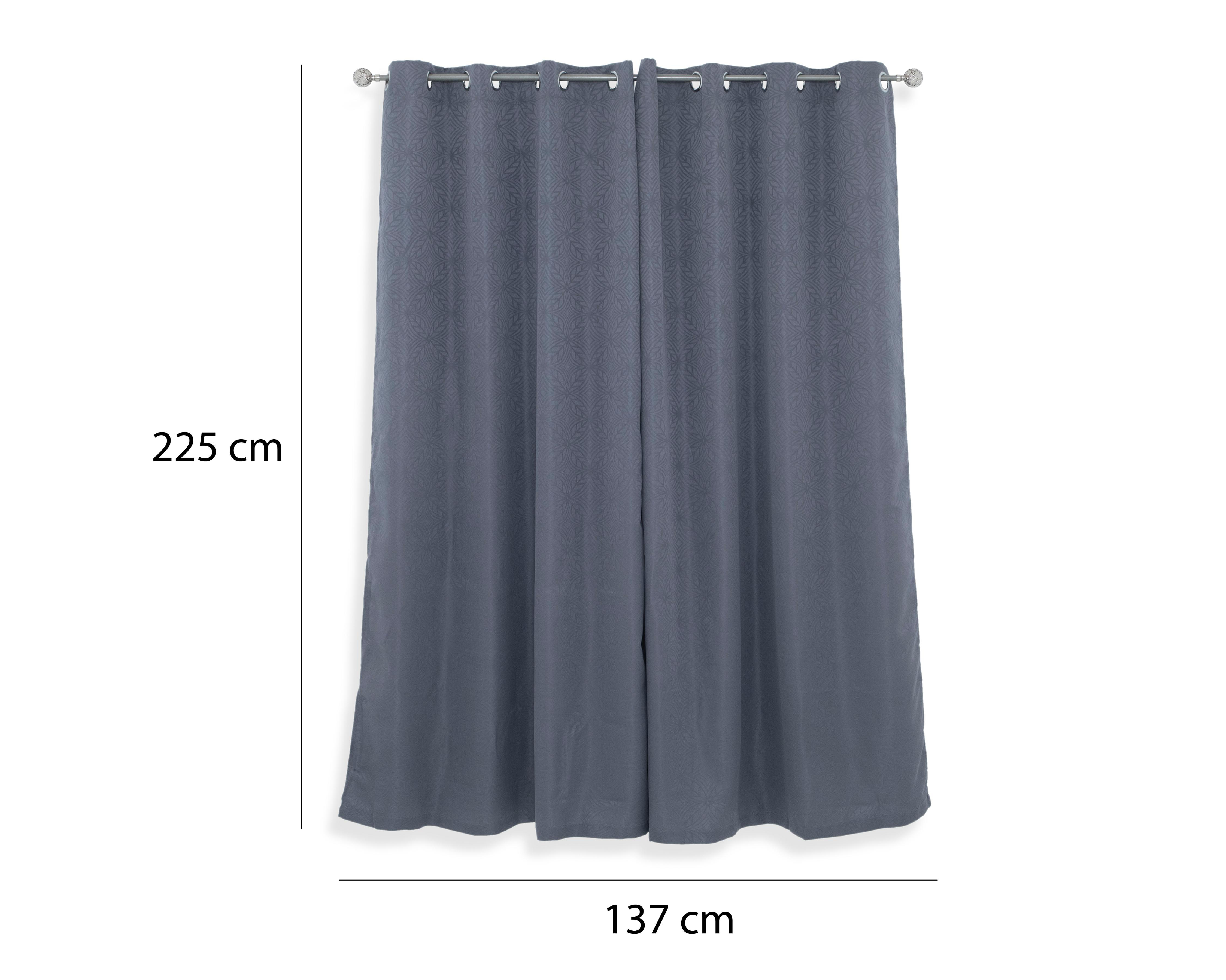 Foto 5 pulgar | Cortinas Araceli 137 x 225 cm Gris