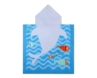 Foto 2 | Toalla de Baño Kiddie Shark Azul